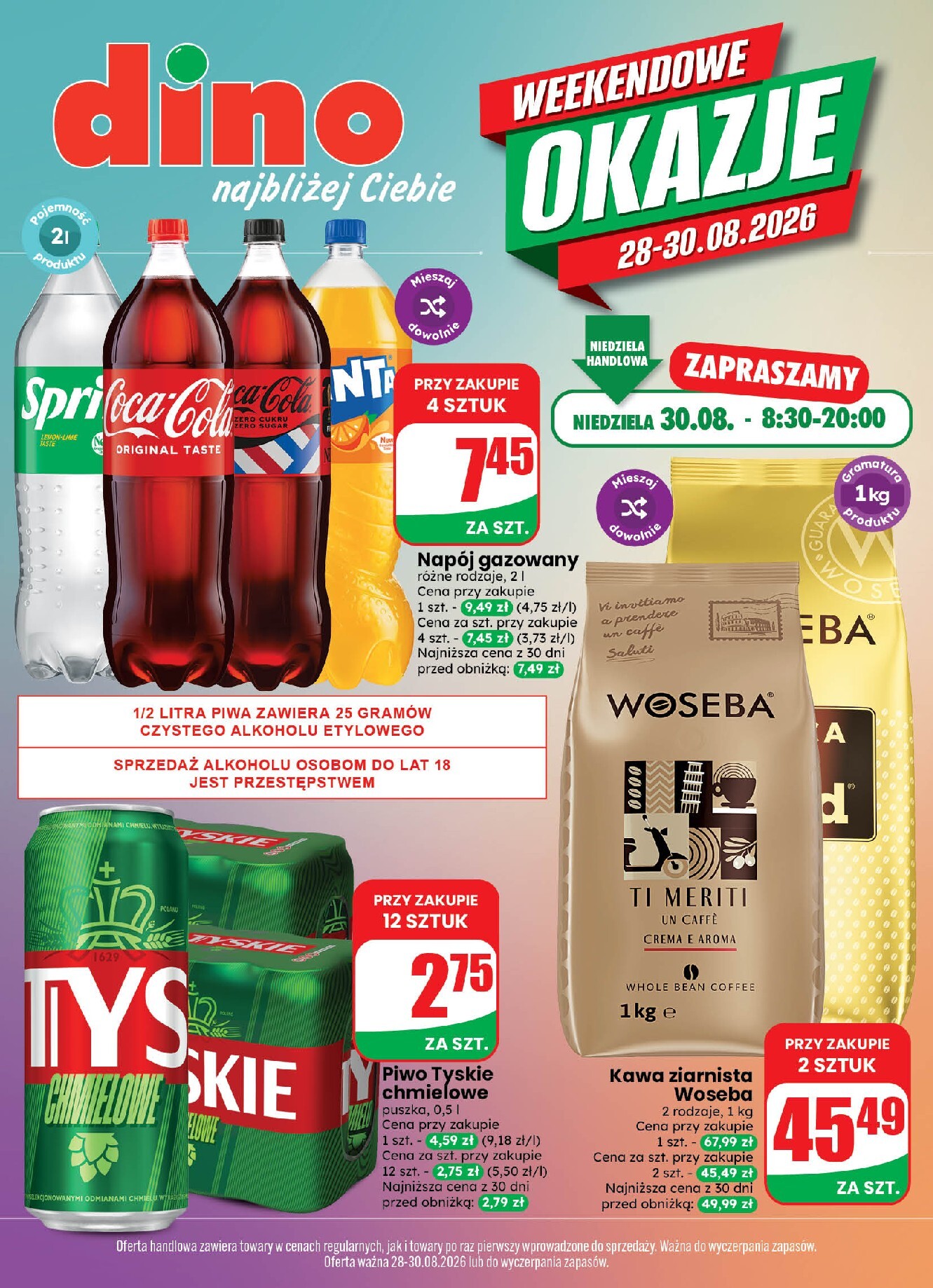 dino - Aktualna gazetka Dino - Weekendowe okazje ważna od 28.08.2026 do 30.08.2026