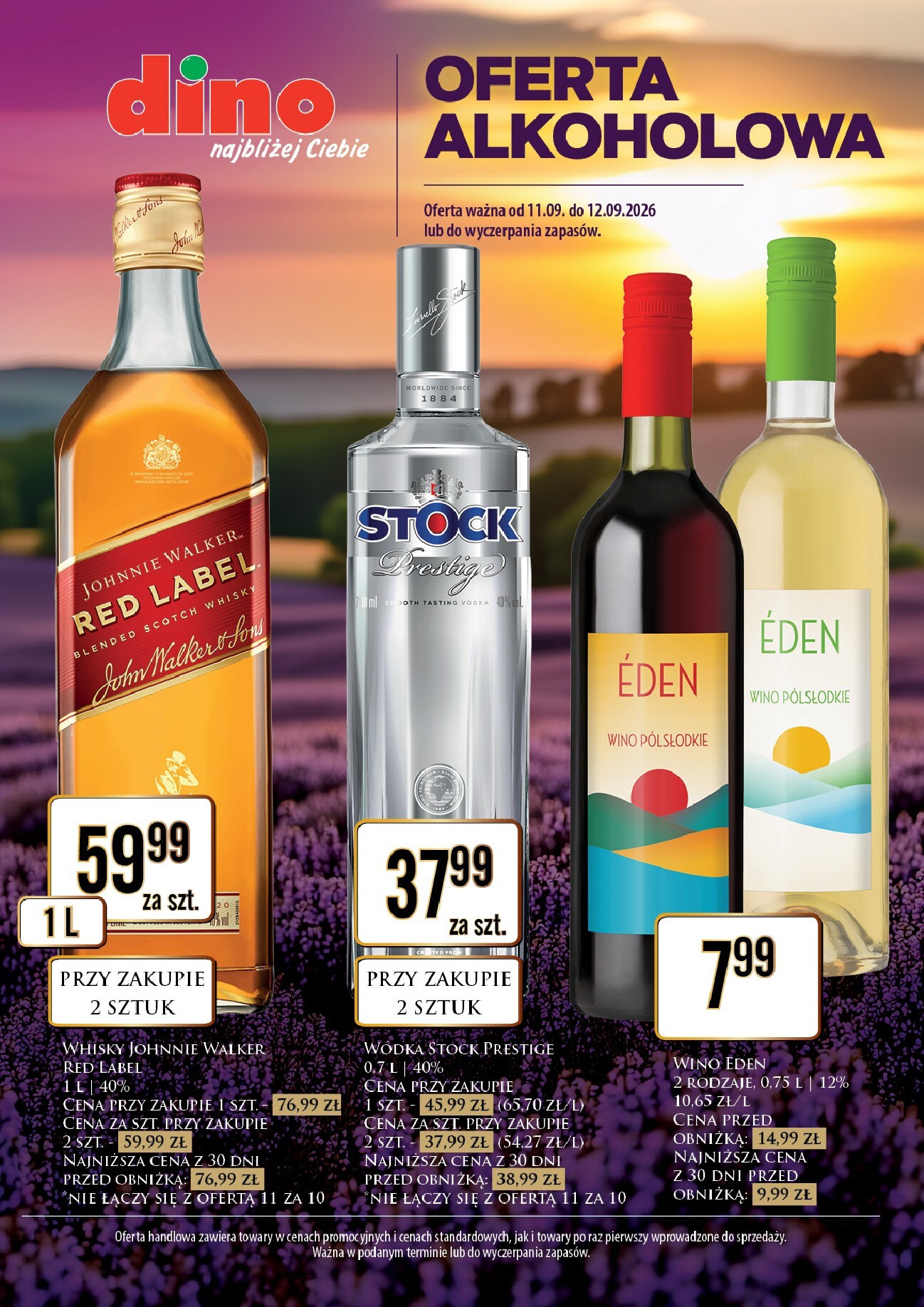 dino - Aktualna gazetka Dino - Oferta alkoholowa ważna od 11.09.2026 do 12.09.2026