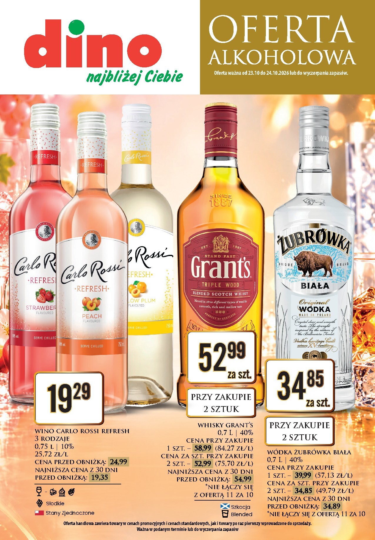 dino - Aktualna gazetka Dino - Oferta alkoholowa ważna od 23.10.2026 do 24.10.2026