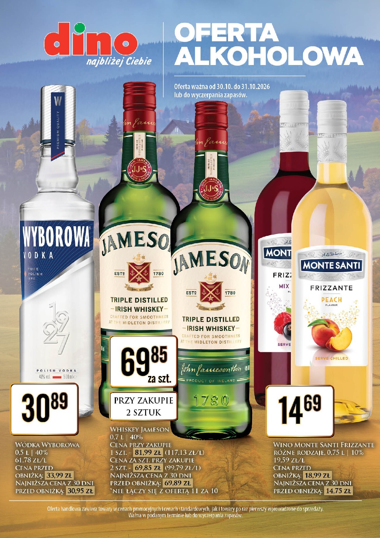 dino - Aktualna gazetka Dino - Oferta alkoholowa ważna od 30.10.2026 do 31.10.2026