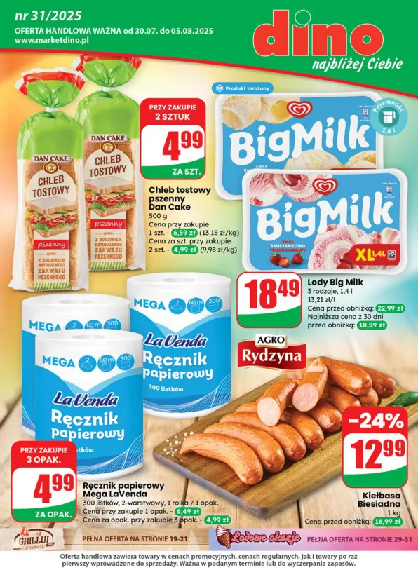 dino - Gazetka Dino ważna od 30.07. - 05.08.