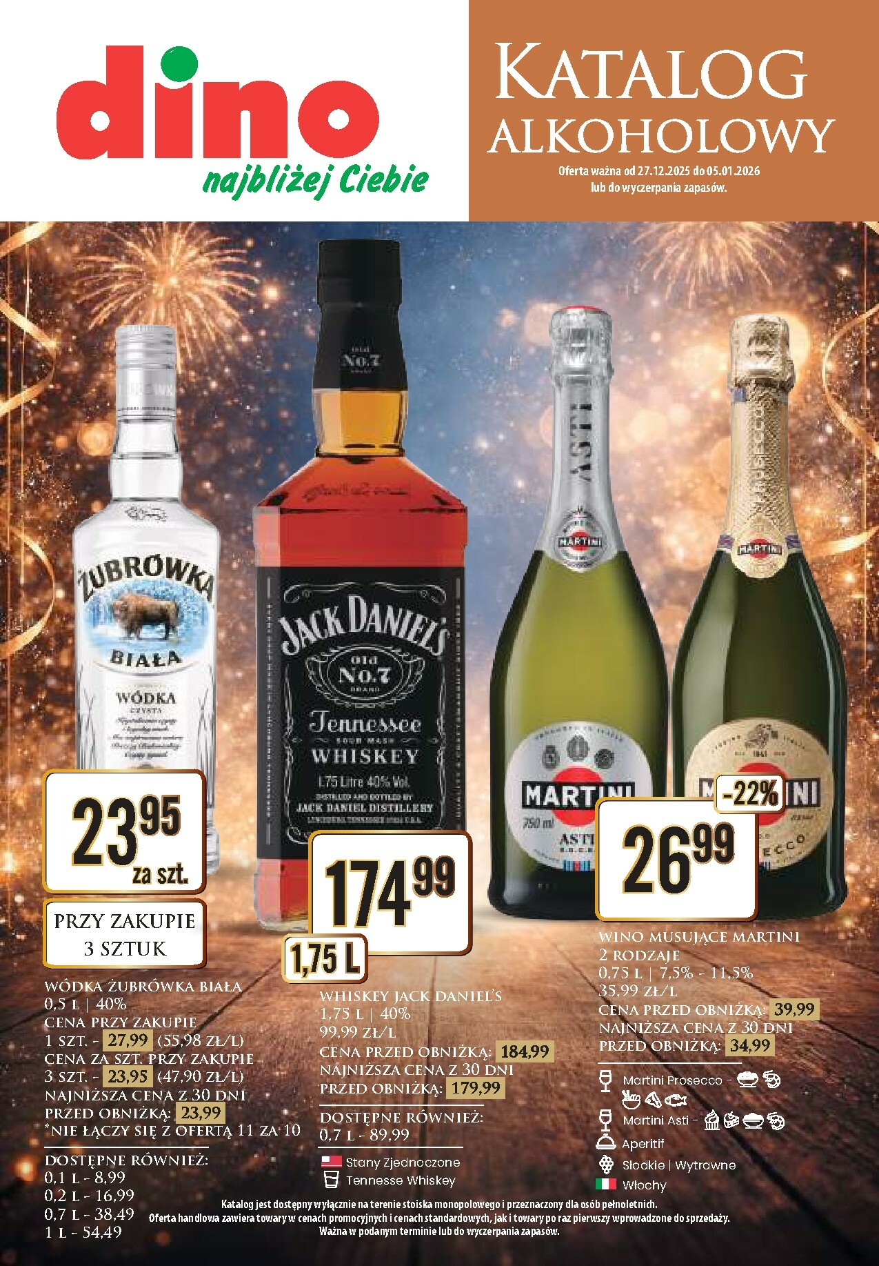 dino - Gazetka Dino - Katalog alkoholowy - ważna od 27.12. do 05.01.