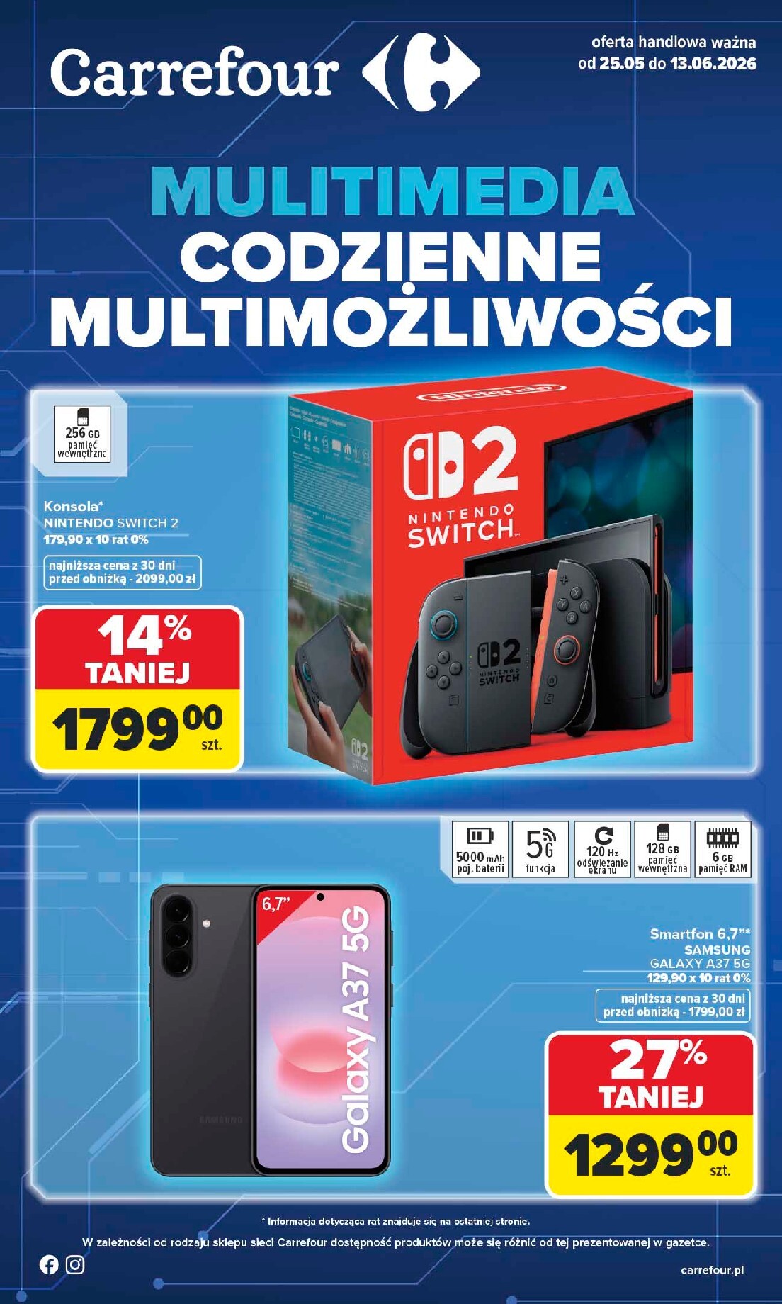carrefour - Nowa gazetka Carrefour - Multimedia ważna od 25.05.2026 do 13.06.2026