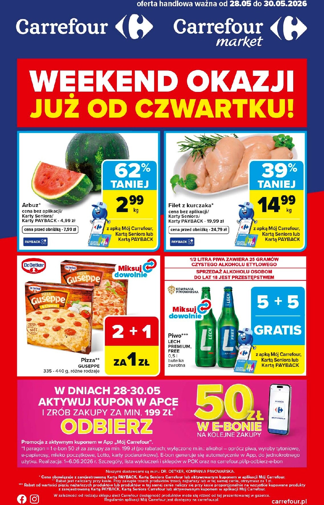 carrefour - Nowa gazetka Carrefour - Weekend promek już od czwartku ważna od 28.05.2026 do 30.05.2026 - page: 1