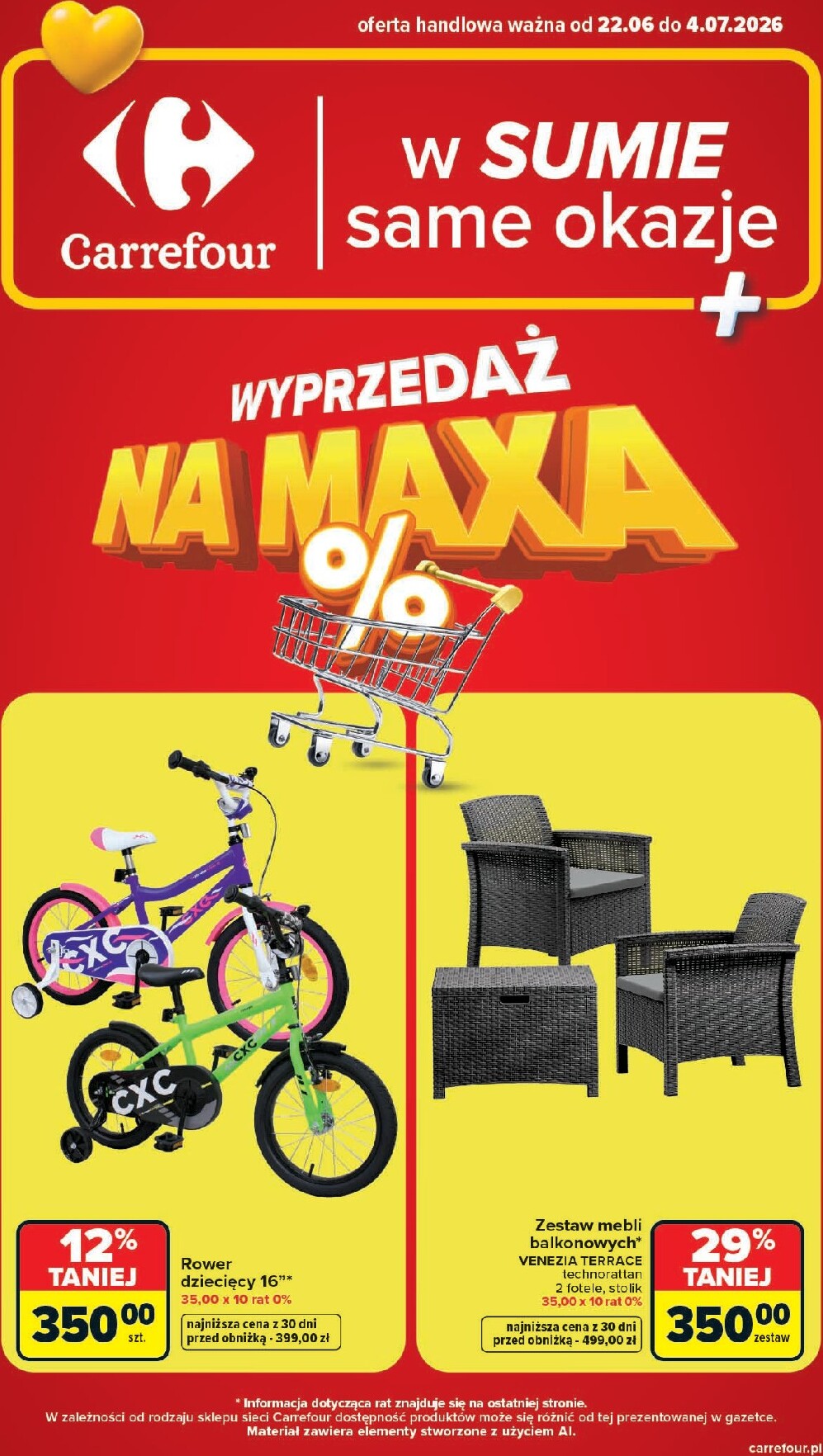 carrefour - Nowa gazetka Carrefour - Wyprzedaż na MAXA ważna od 22.06.2026 do 04.07.2026