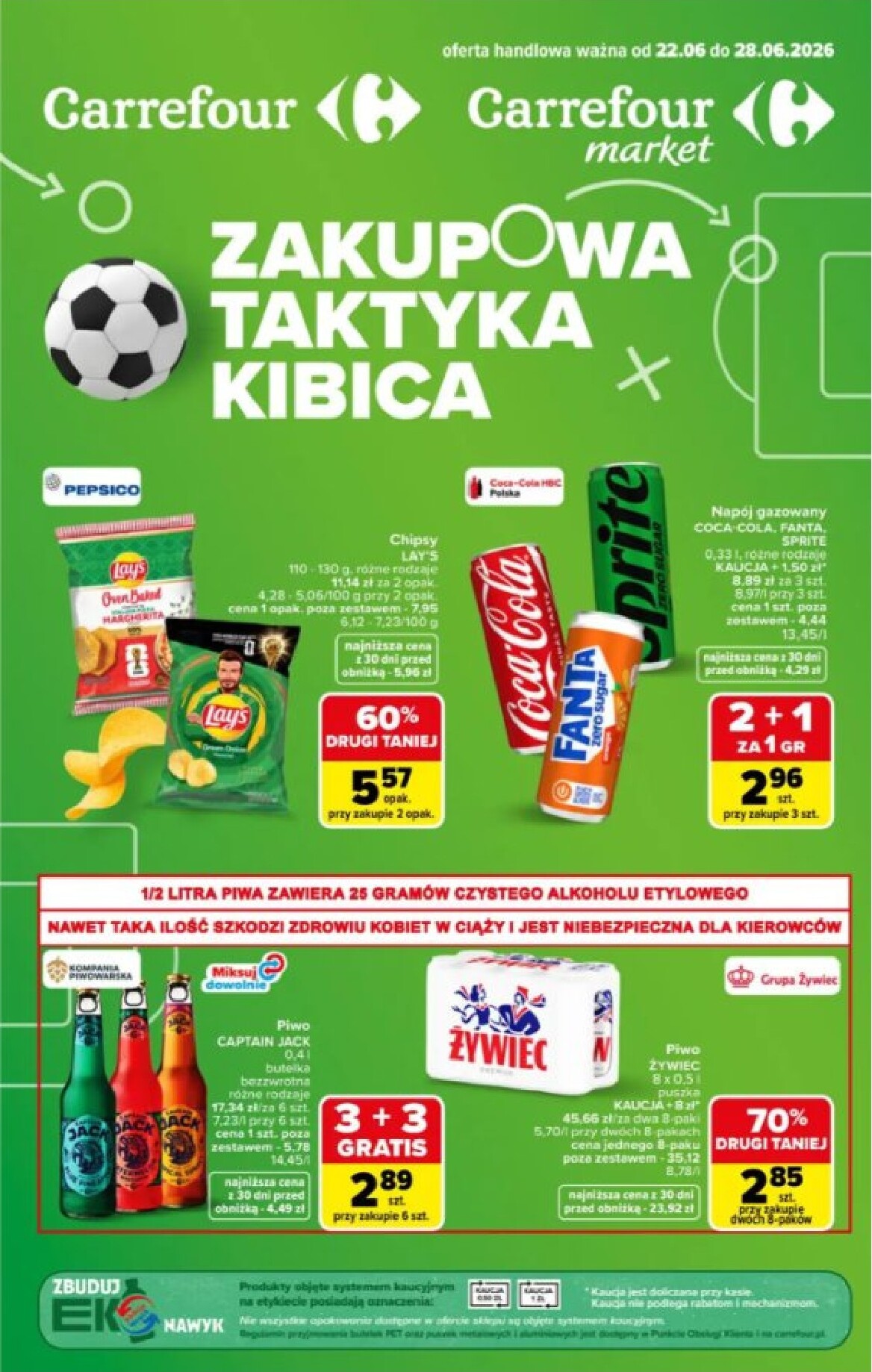 carrefour - Aktualna gazetka Carrefour - Zakupowa Taktyka Kibica ważna od 22.06.2026 do 28.06.2026 - page: 1