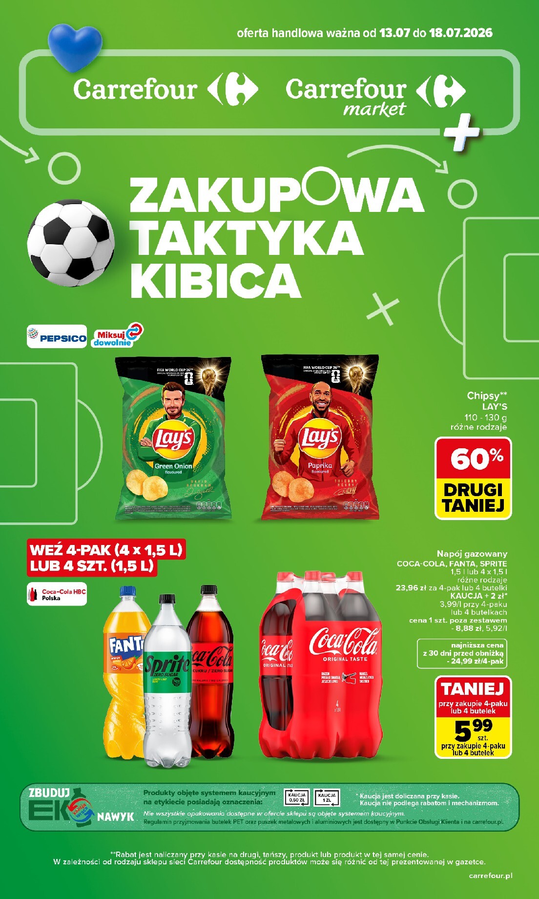 carrefour - Nowa gazetka Carrefour - Zakupowa taktyka kibica ważna od 13.07.2026 do 18.07.2026
