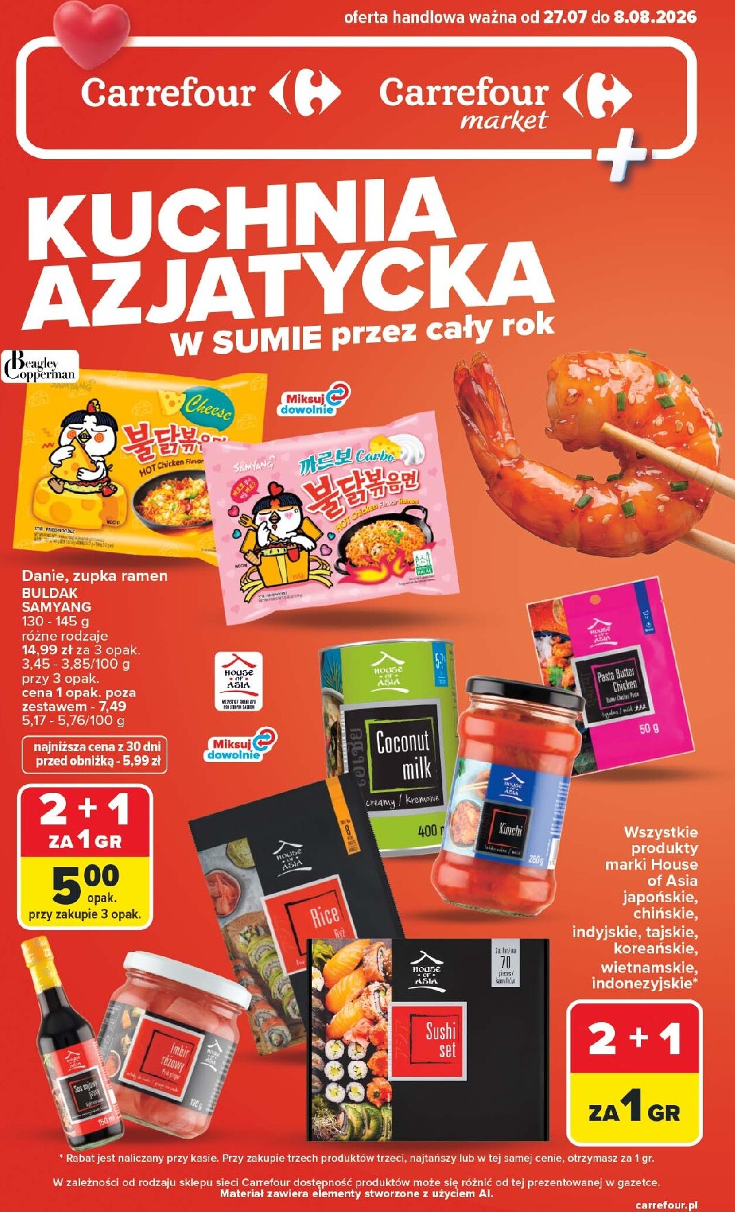 carrefour - Nowa gazetka Carrefour - Kuchnia azjatycka ważna od 27.07.2026 do 08.08.2026