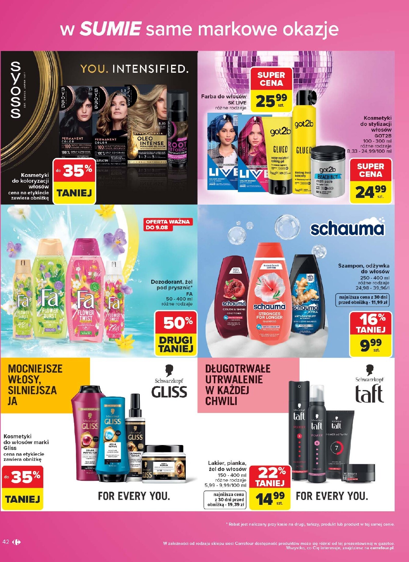 carrefour - Nowa gazetka Carrefour - W Sumie same markowe okazje ważna od 03.08.2026 do 14.08.2026 - page: 42