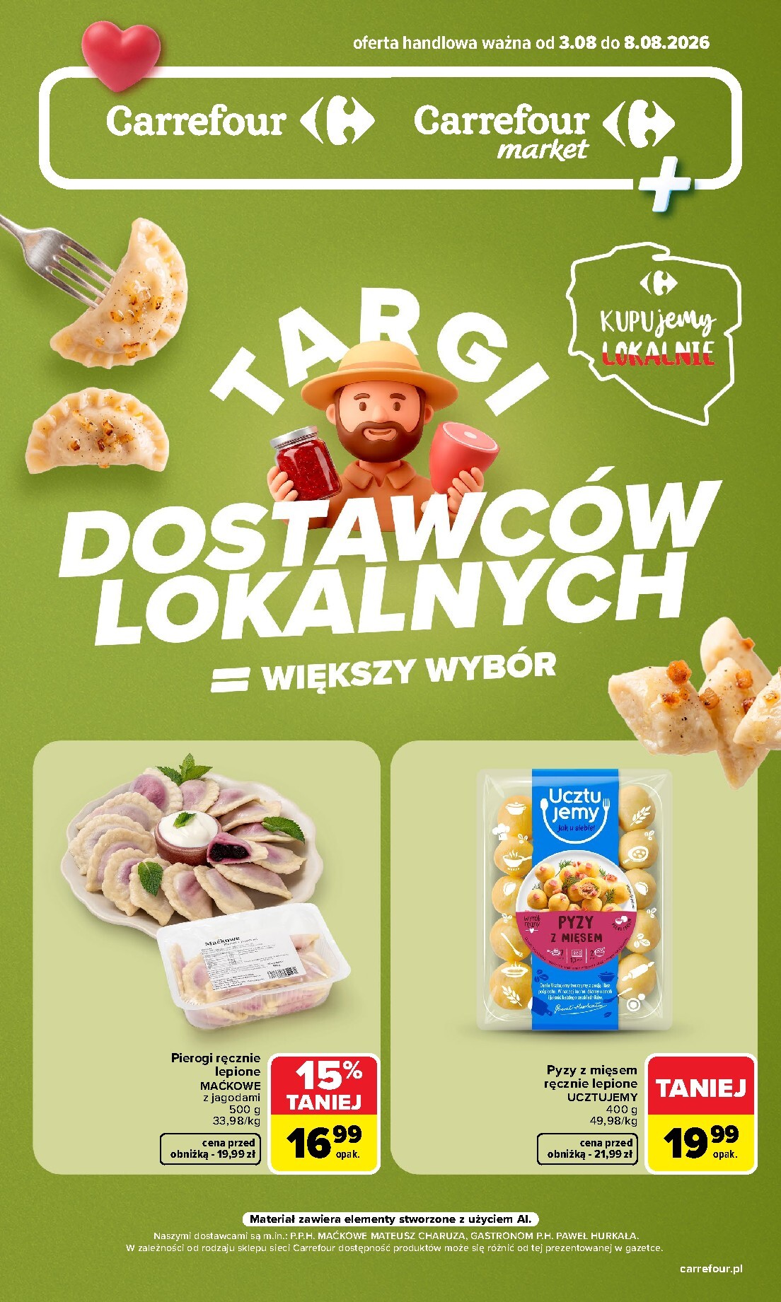 carrefour - Nowa gazetka Carrefour - Dostawców lokalnych ważna od 03.08.2026 do 08.08.2026
