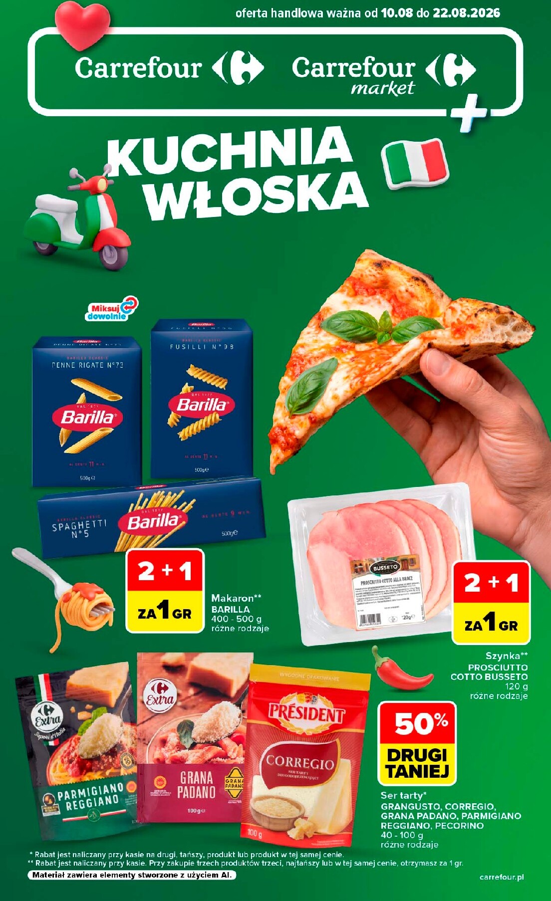 carrefour - Nowa gazetka Carrefour - Kuchnia włoska ważna od 10.08.2026 do 22.08.2026