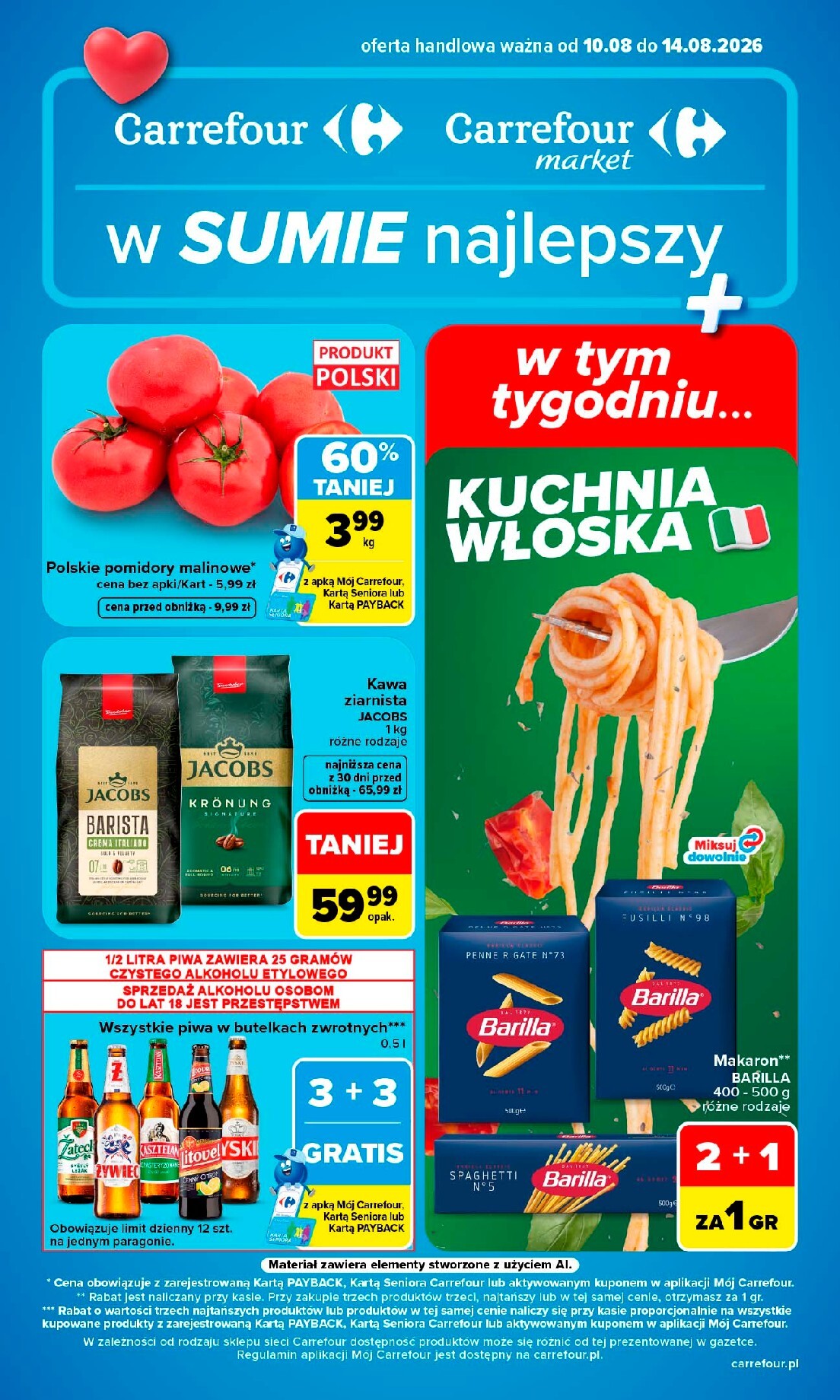 carrefour - Nowa gazetka Carrefour ważna od 10.08.2026 do 14.08.2026