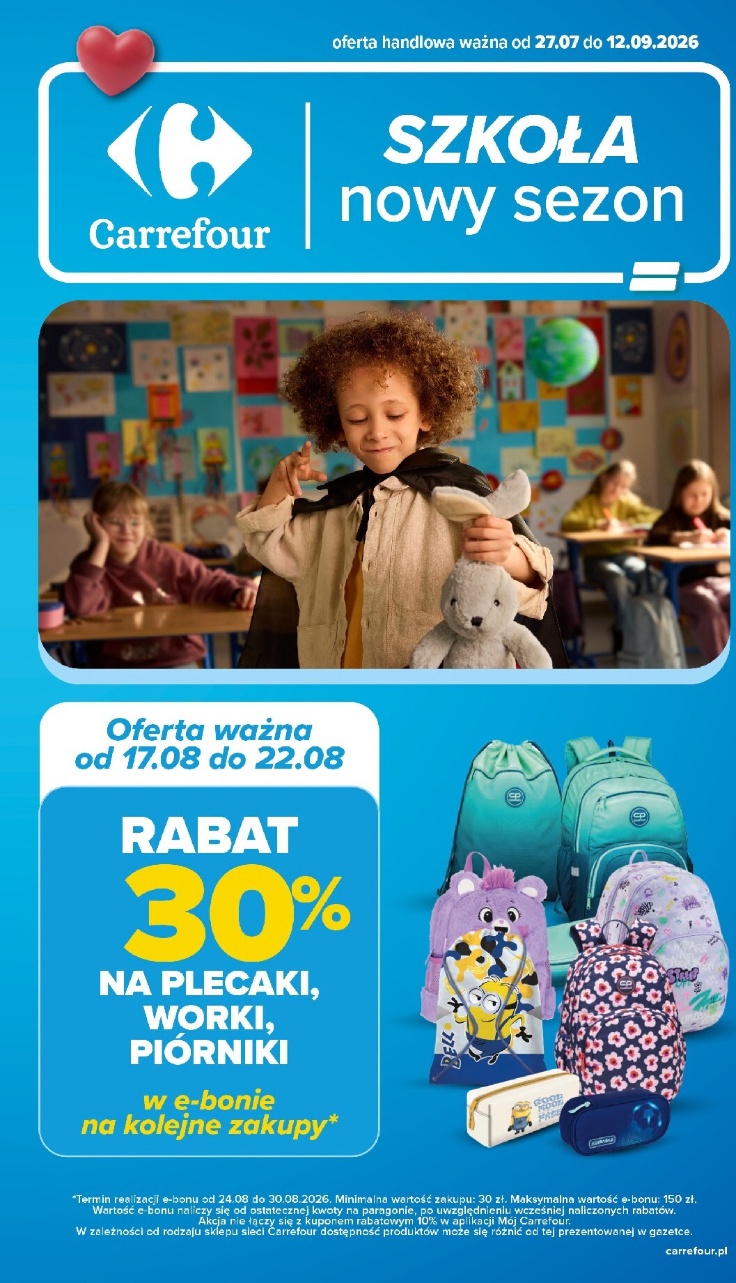 carrefour - Aktualna gazetka Carrefour - Szkoła nowy sezon ważna od 15.08.2026 do 12.09.2026