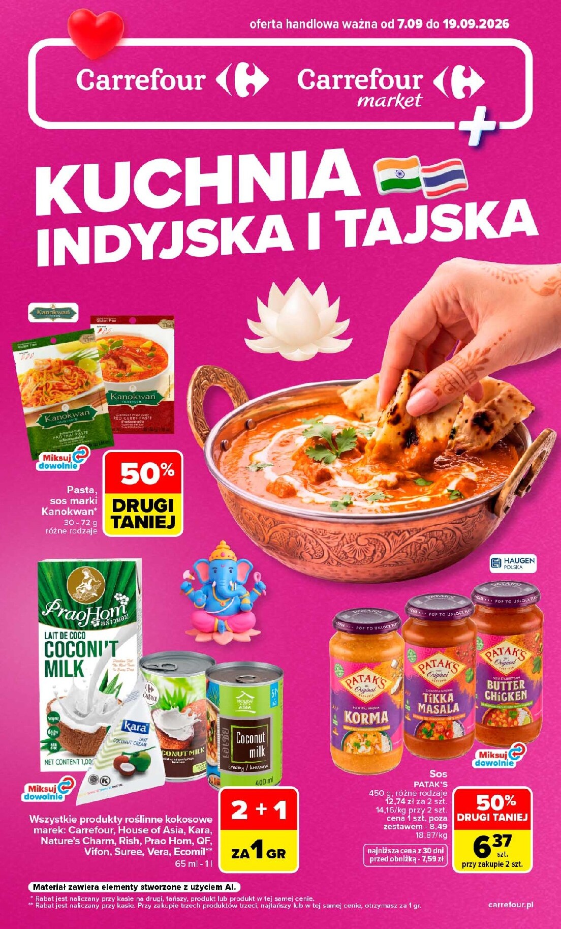 carrefour - Nowa gazetka Carrefour - Kuchnia indyjska i tajska ważna od 07.09.2026 do 19.09.2026