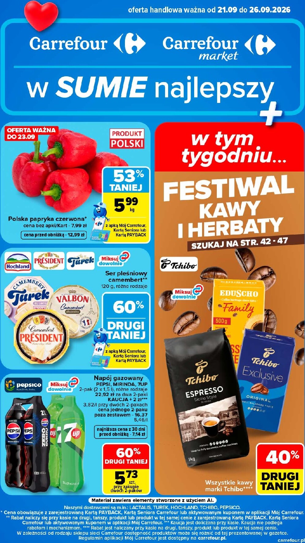 carrefour - Nowa gazetka Carrefour ważna od 21.09.2026 do 26.09.2026