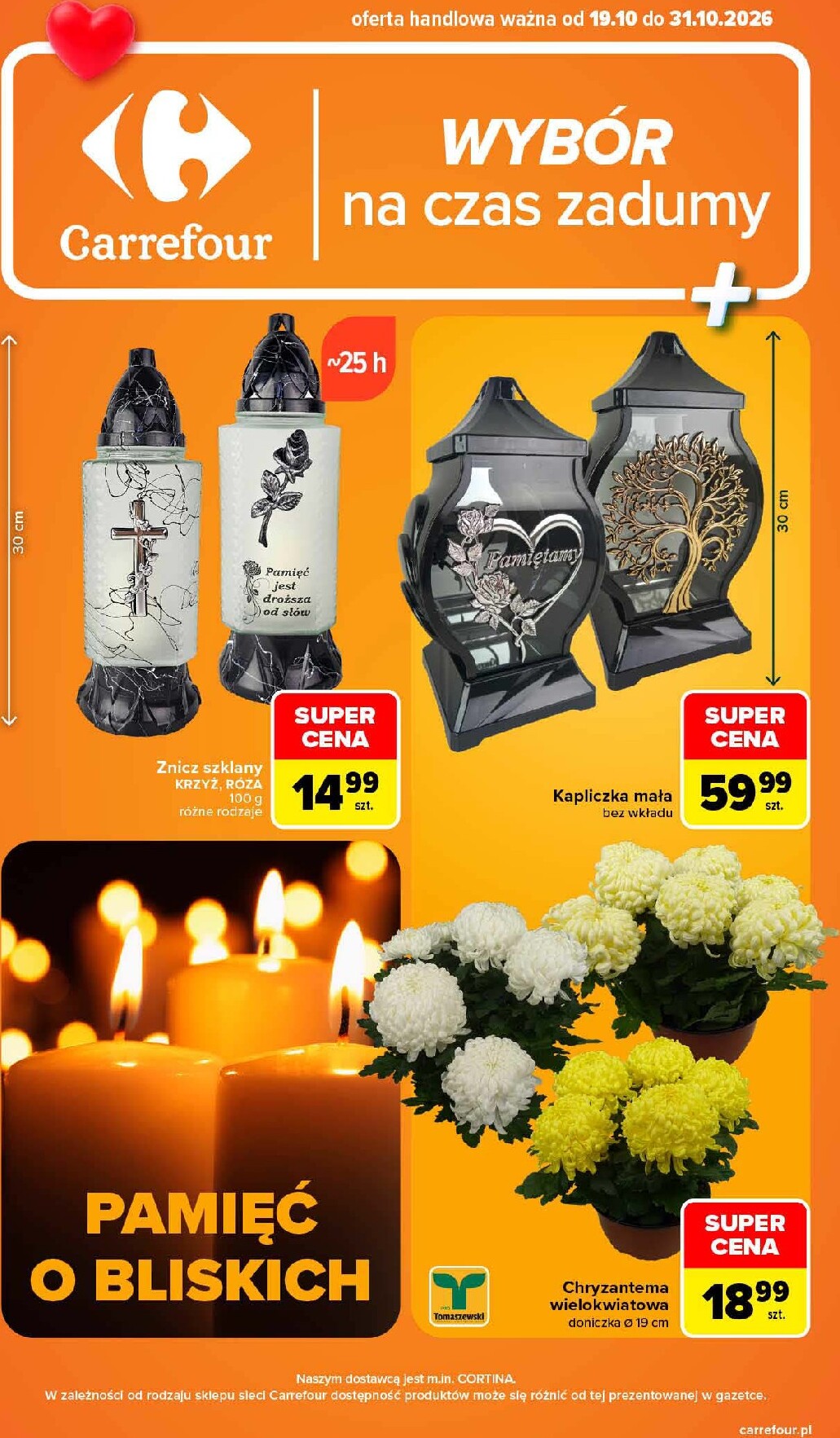 carrefour - Nowa gazetka Carrefour - Wybór na czas zadumy ważna od 19.10.2026 do 31.10.2026