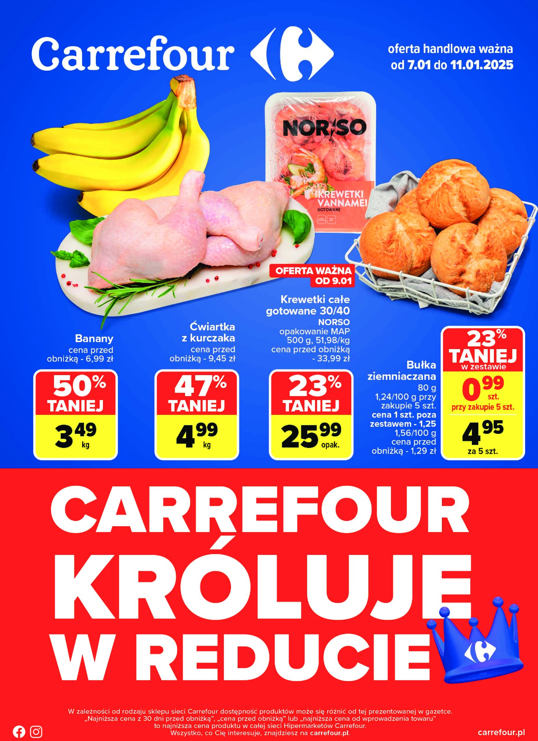 carrefour - Carrefour - Carrefour króluje w Reducie gazetka ważna od 07.01. - 11.01.