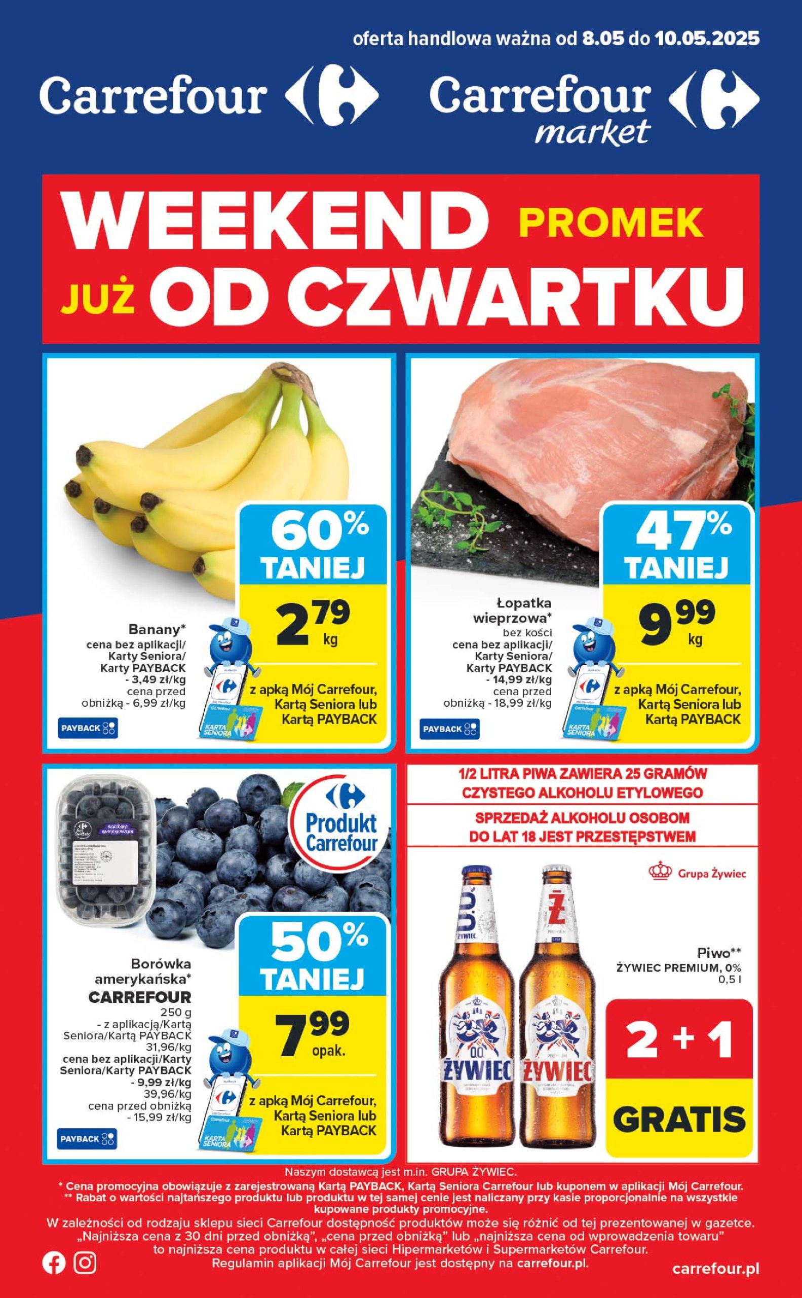 carrefour - Carrefour - Weekend promek już od czwartku gazetka ważna od 08.05. - 10.05.