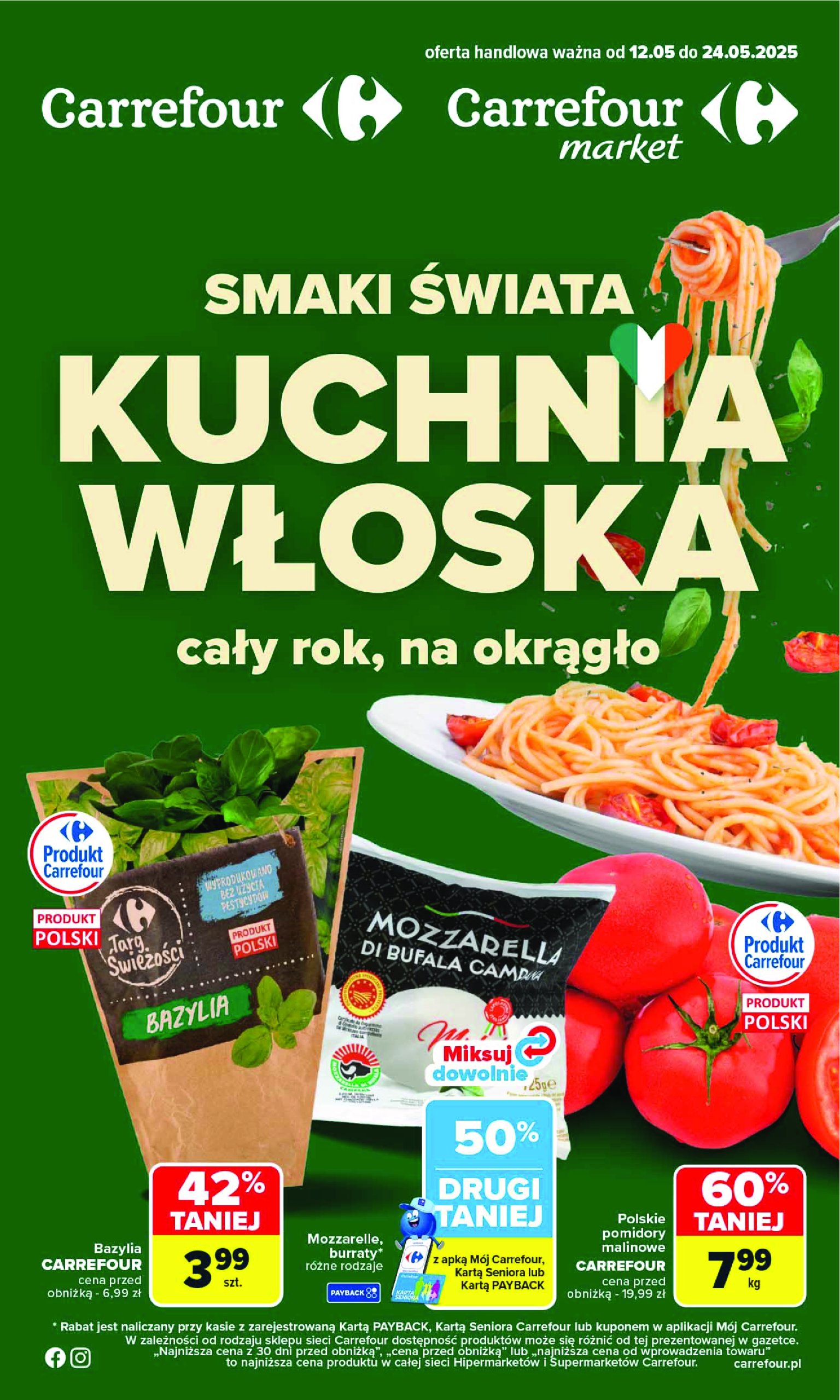 carrefour - Carrefour - Kuchnia włoska gazetka ważna od 12.05. - 24.05.