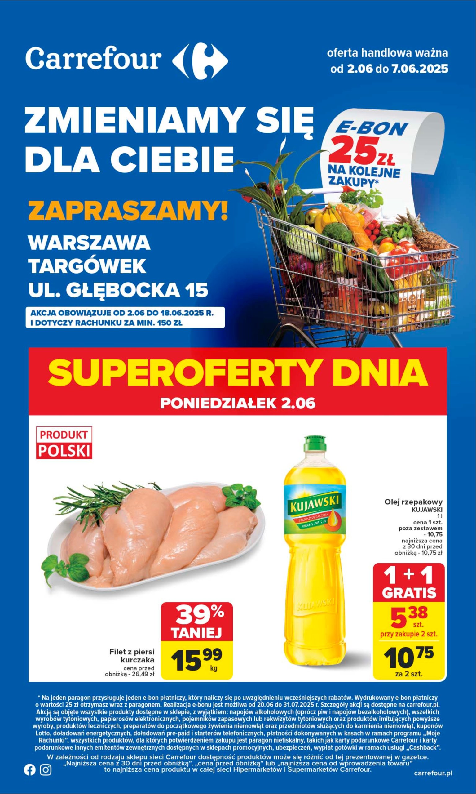 carrefour - Carrefour - Zmieniamy sie dla Ciebie Warszawa Targówek gazetka ważna od 02.06. - 07.06.