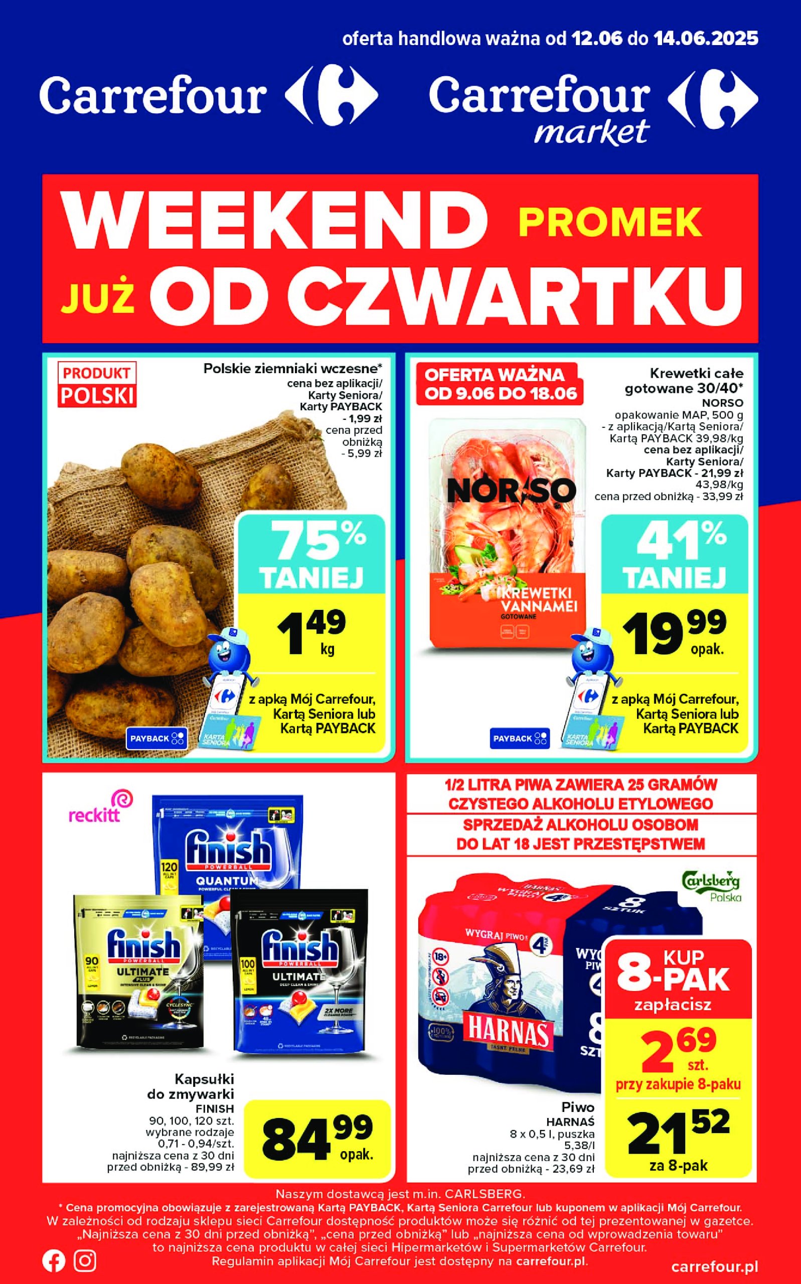 carrefour - Gazetka Carrefour - Weekend promek już od czwartku ważna od 12.06. - 14.06. - page: 1