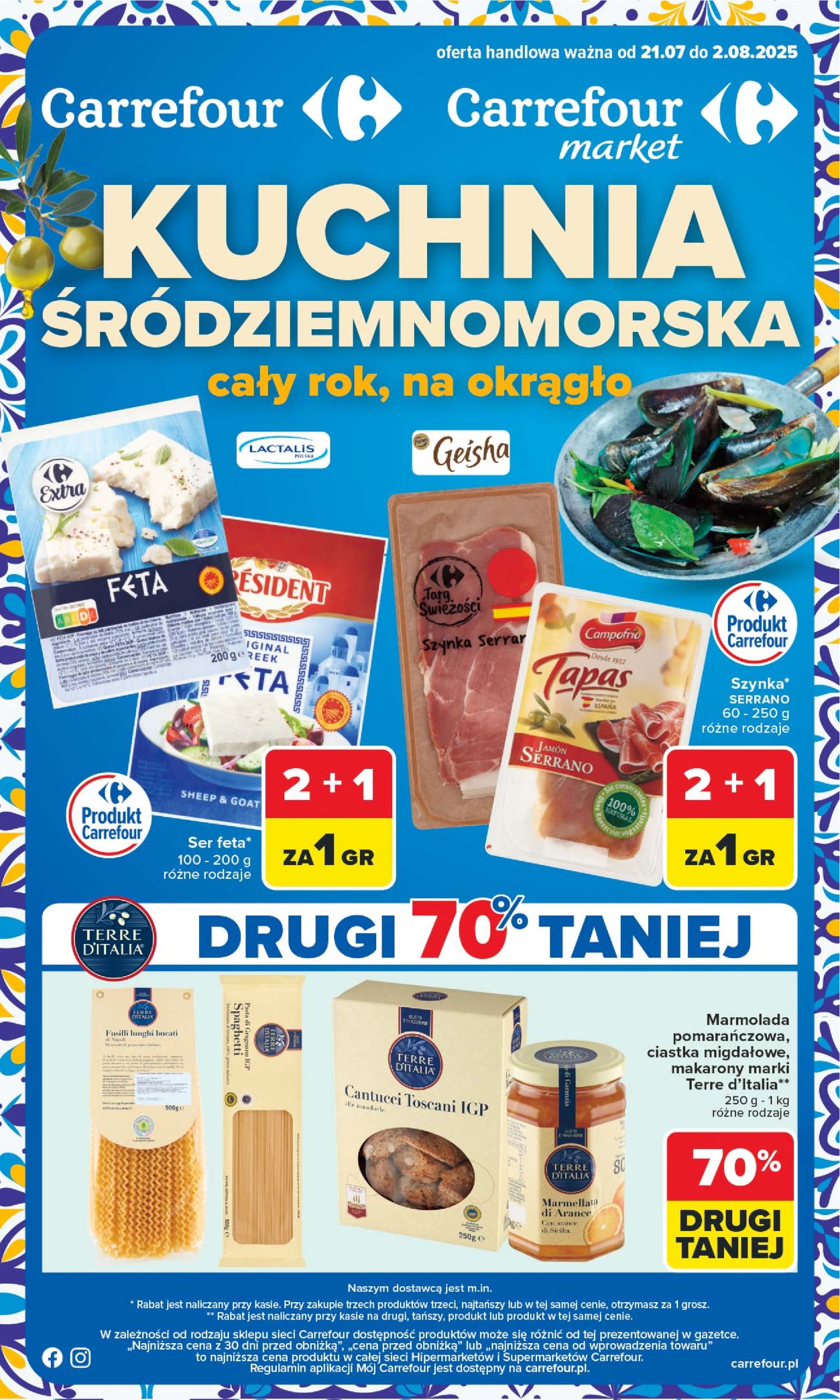 carrefour - Gazetka Carrefour - Kuchnia śródziemnomorska ważna od 21.07. - 02.08.