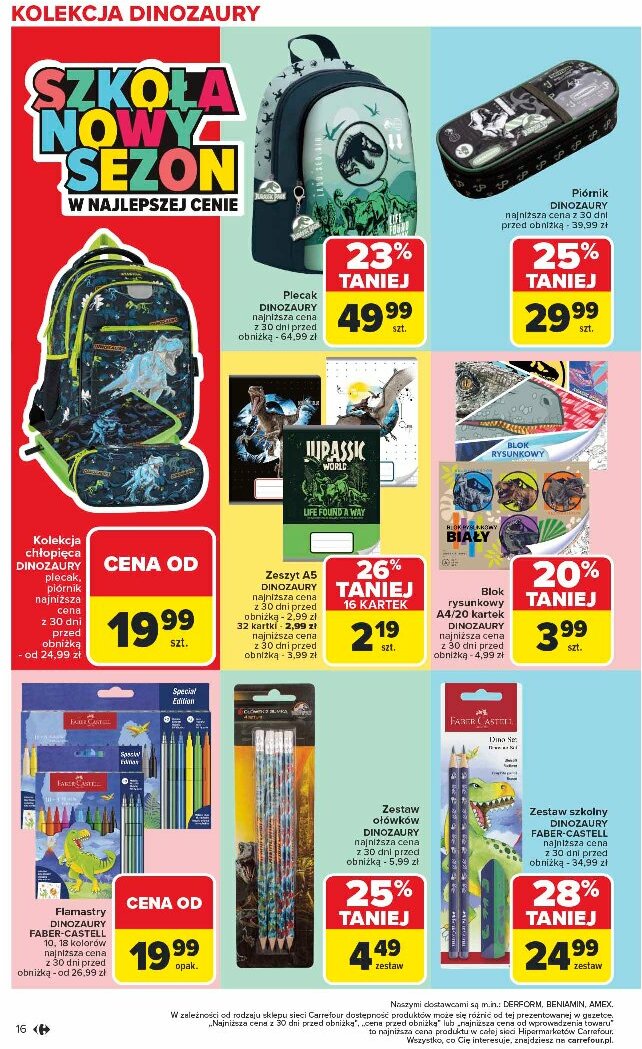 carrefour - Gazetka Carrefour - Szkoła nowy sezon ważna od 28.07. - 13.09. - page: 16