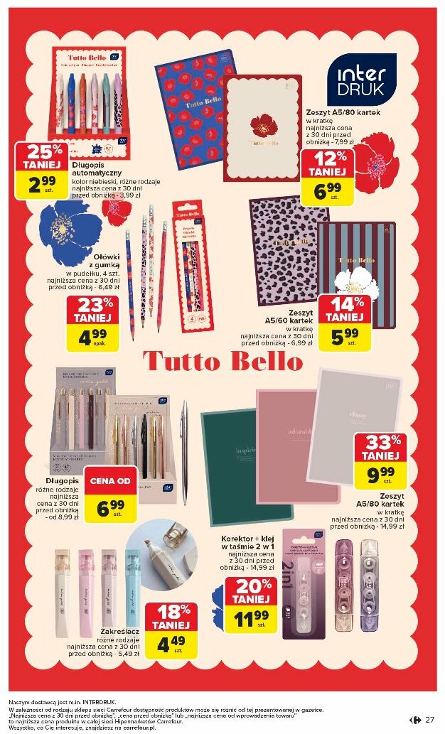 carrefour - Gazetka Carrefour - Szkoła nowy sezon ważna od 28.07. - 13.09. - page: 27