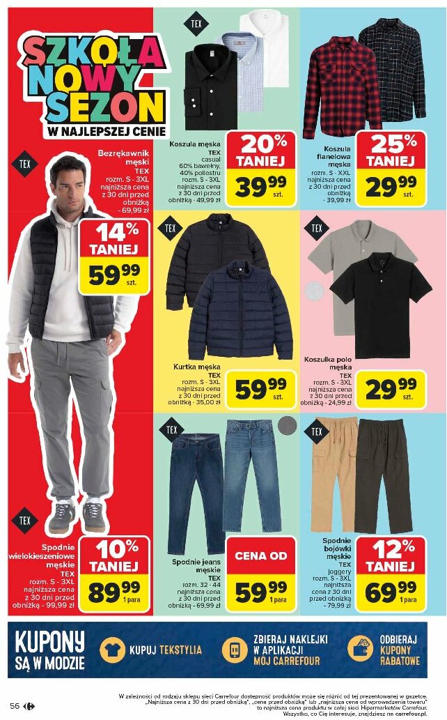 carrefour - Gazetka Carrefour - Szkoła nowy sezon ważna od 28.07. - 13.09. - page: 56