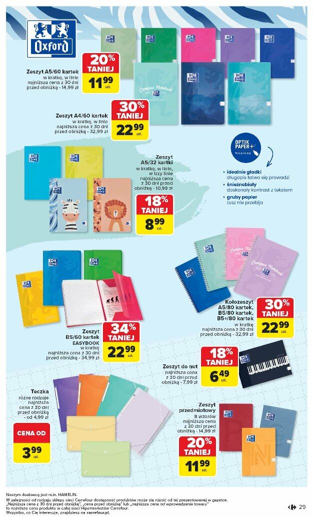 carrefour - Gazetka Carrefour - Szkoła nowy sezon ważna od 28.07. - 13.09. - page: 29