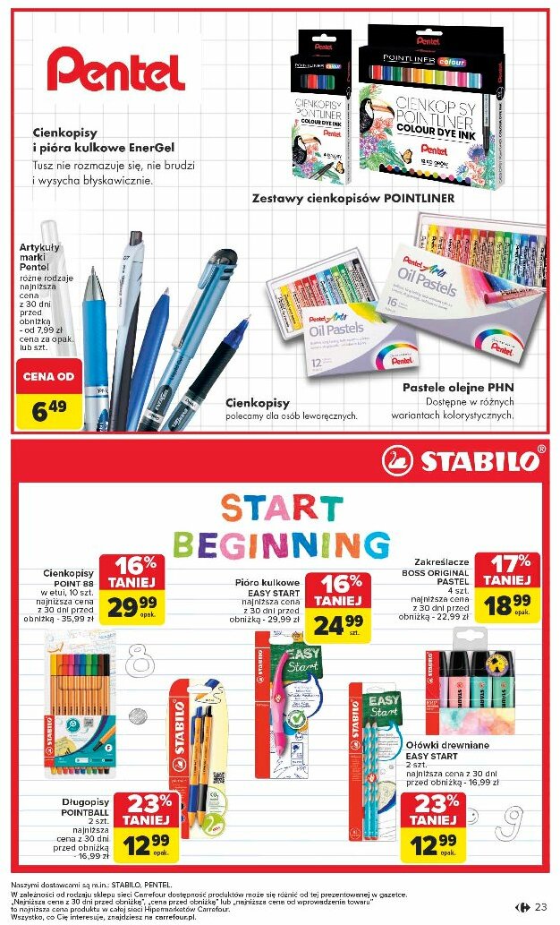 carrefour - Gazetka Carrefour - Szkoła nowy sezon ważna od 28.07. - 13.09. - page: 23