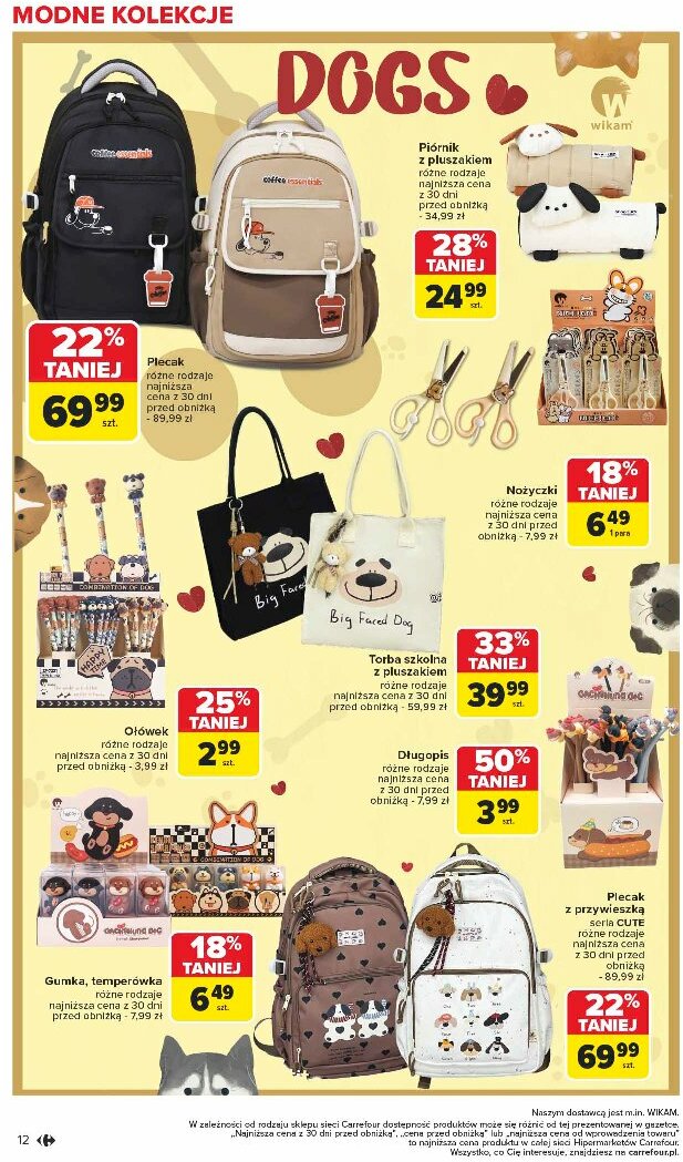 carrefour - Gazetka Carrefour - Szkoła nowy sezon ważna od 28.07. - 13.09. - page: 12