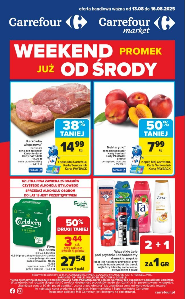 carrefour - Gazetka Carrefour - Weekend promek juz od środy! - ważna od 13.08. do 16.08.