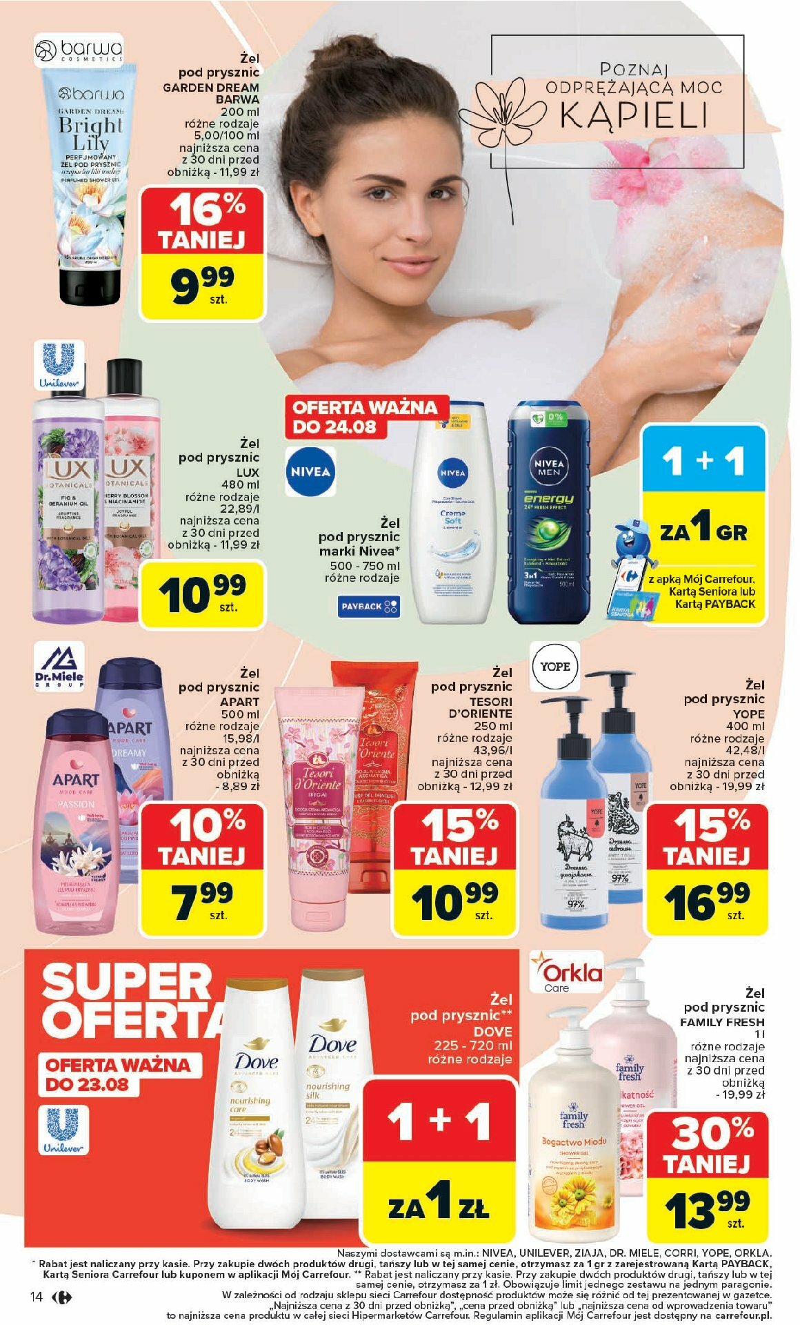 carrefour - Gazetka Carrefour - Zadbać o siebie - ważna od 18.08. do 31.08. - page: 14