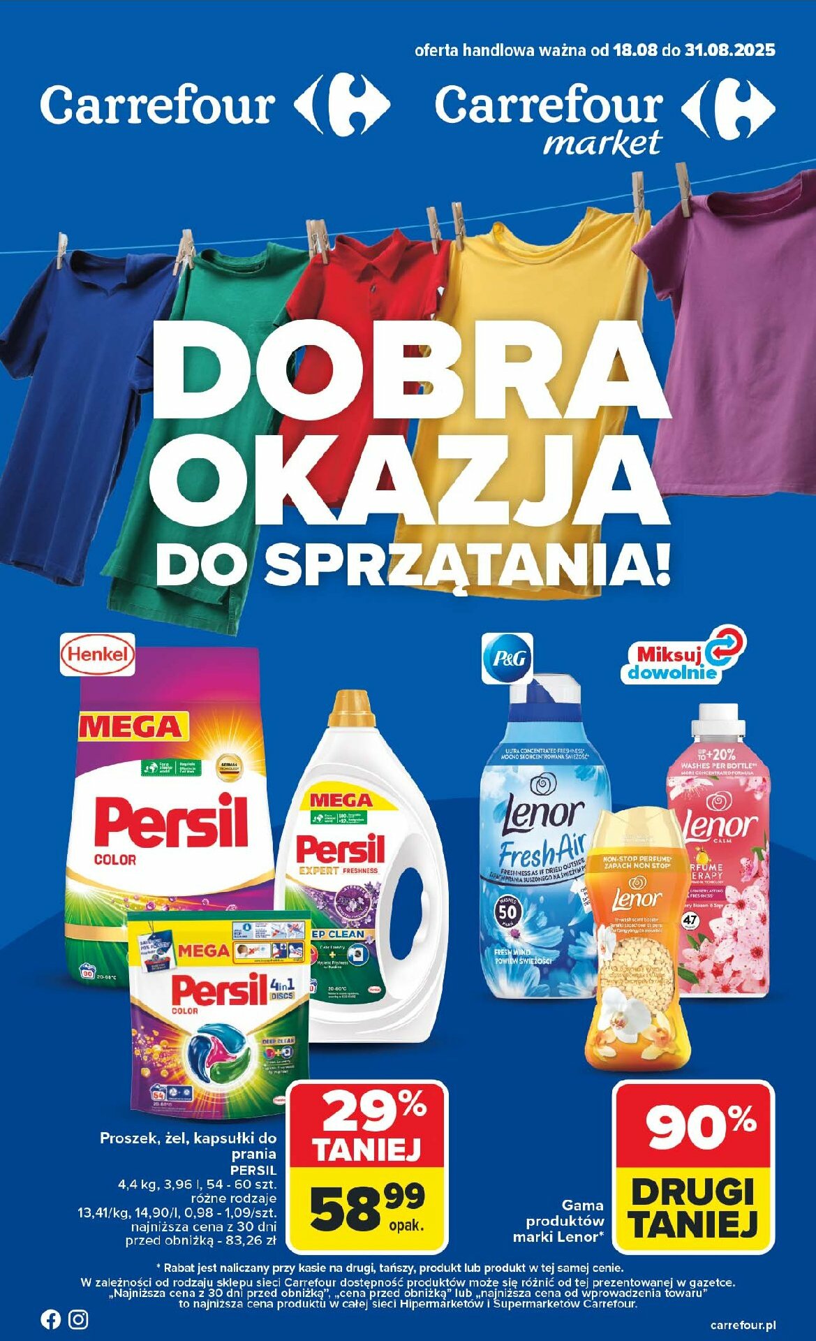 carrefour - Gazetka Carrefour - Dobra okazja do sprzątania - ważna od 18.08. do 31.08.