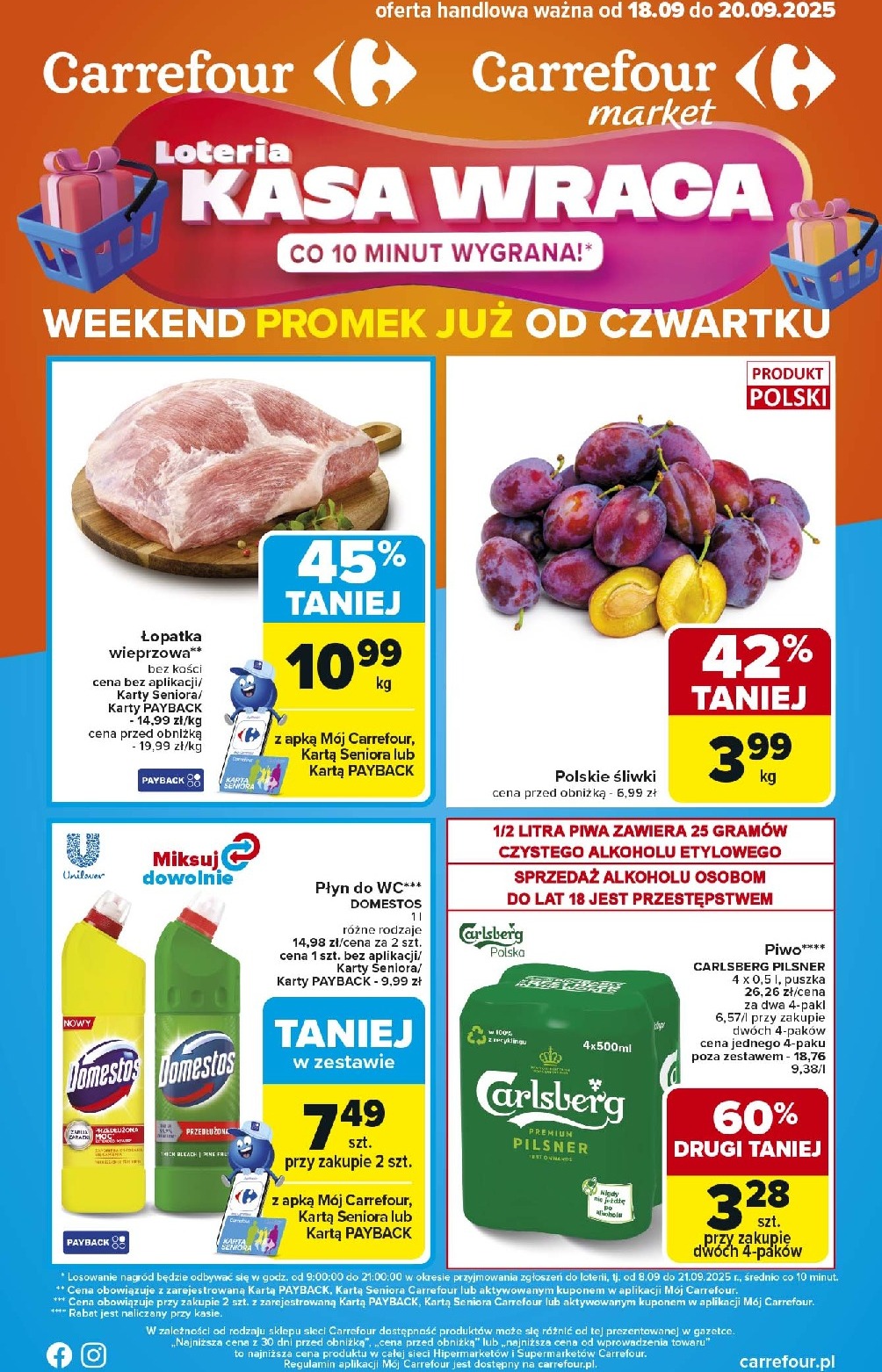 carrefour - Gazetka Carrefour - Weekend promek już od czwartku! - ważna od 18.09. do 20.09.