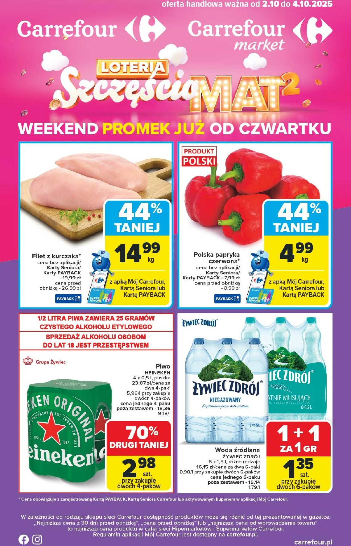 carrefour - Gazetka Carrefour - Weekend promek już od czwartku - ważna od 02.10. do 04.10.