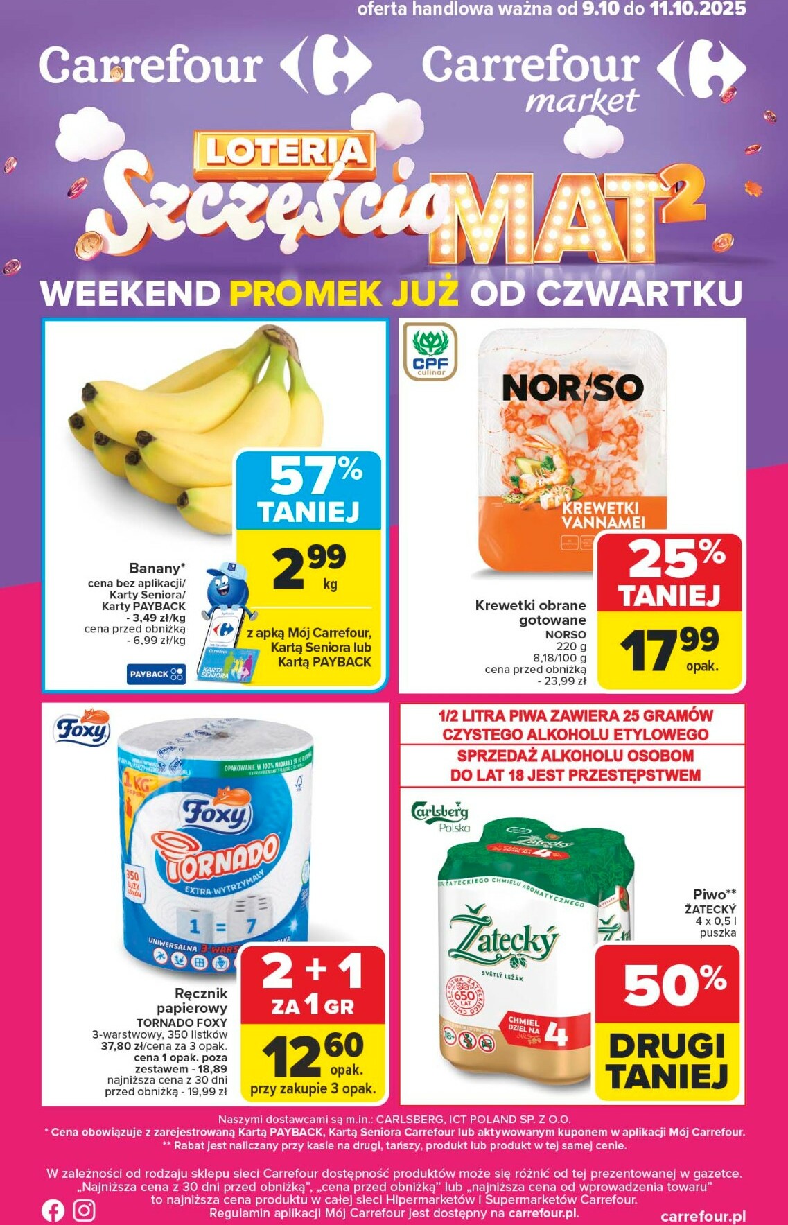 carrefour - Gazetka Carrefour - Weekend promek już od czwartku - ważna od 09.10. do 11.10. - page: 1