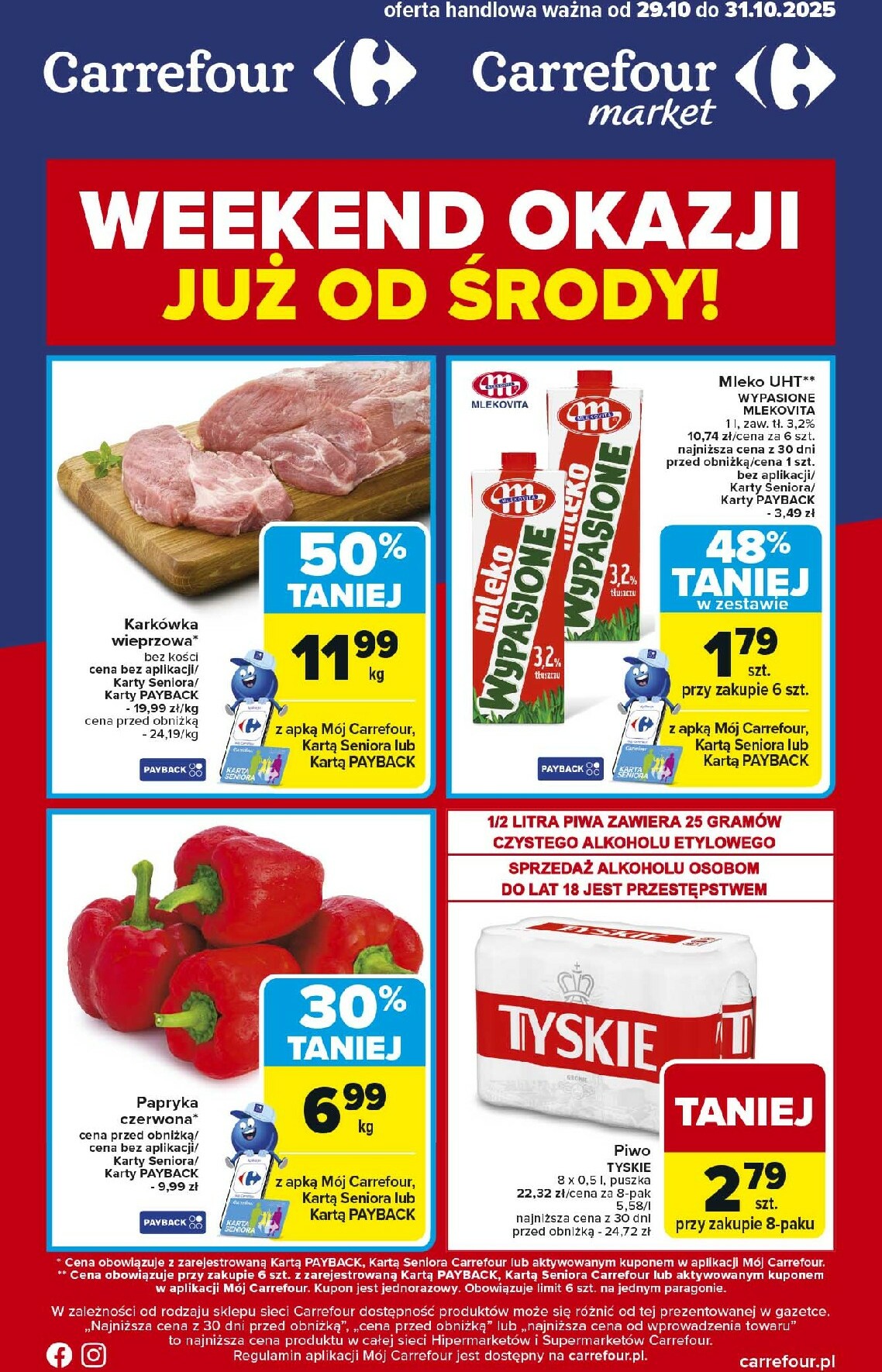 carrefour - Gazetka Carrefour - Weekend okazji już od środy! - ważna od 29.10. do 31.10.