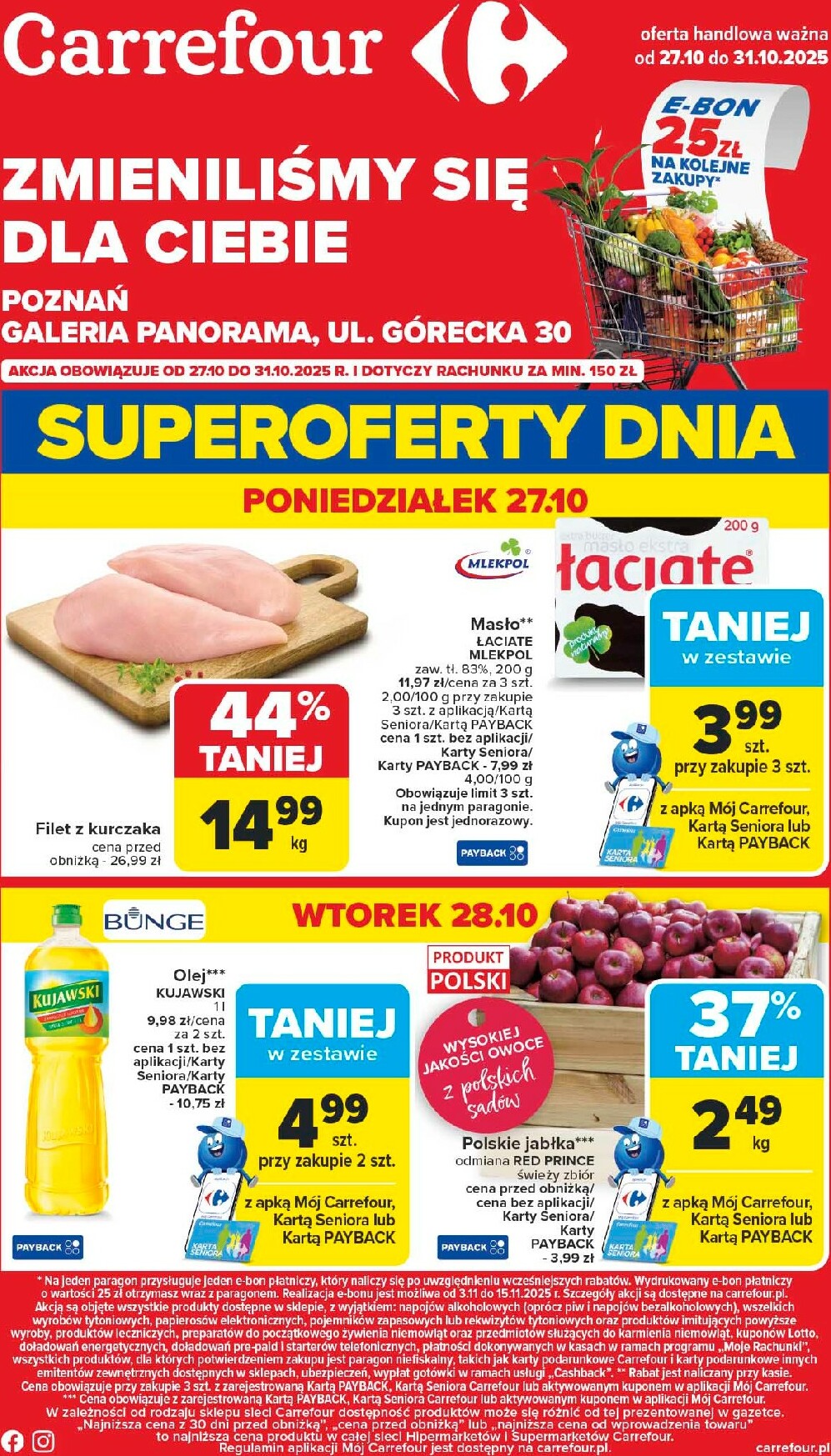 carrefour - Gazetka Carrefour - Zmieniliśmy się dla Ciebie Poznań - ważna od 27.10. do 31.10.