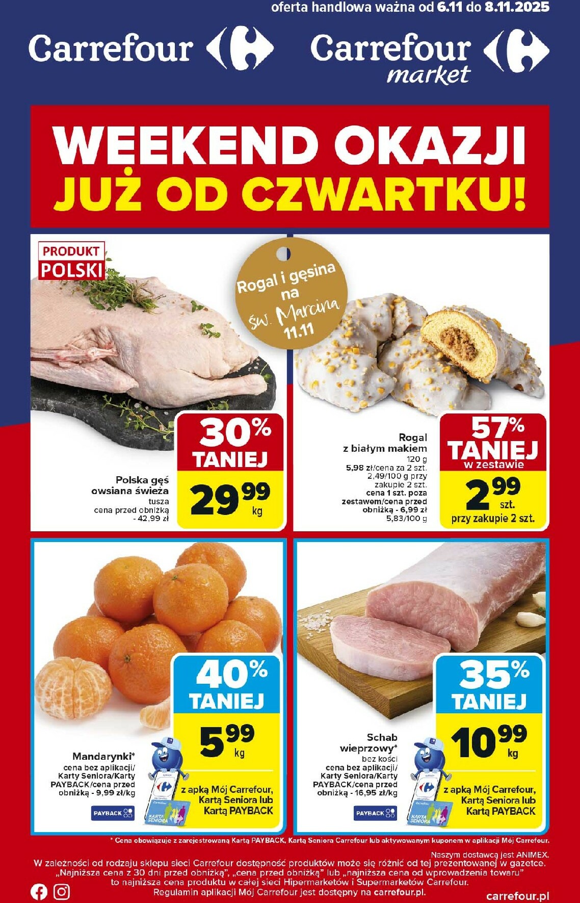 carrefour - Gazetka Carrefour - Weekend okazji już od czwartku - ważna od 06.11. do 08.11.