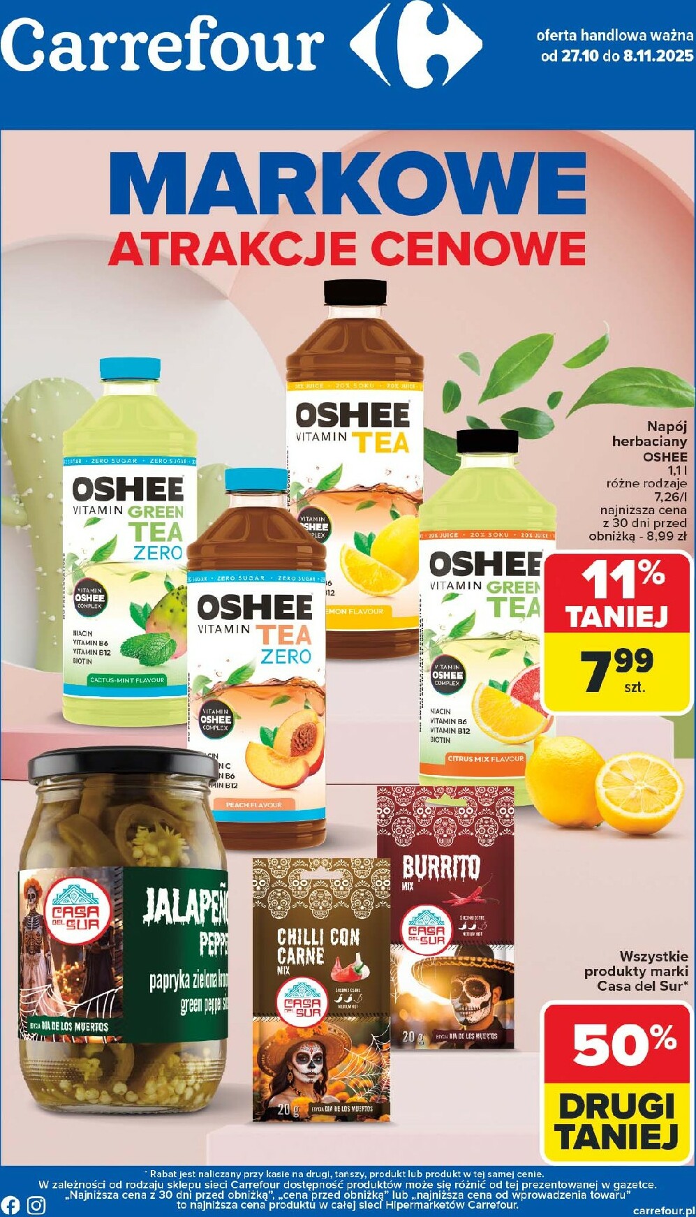 carrefour - Gazetka Carrefour - Markowe atrakcje cenowe od poiedziałku - ważna od 27.10. do 08.11.