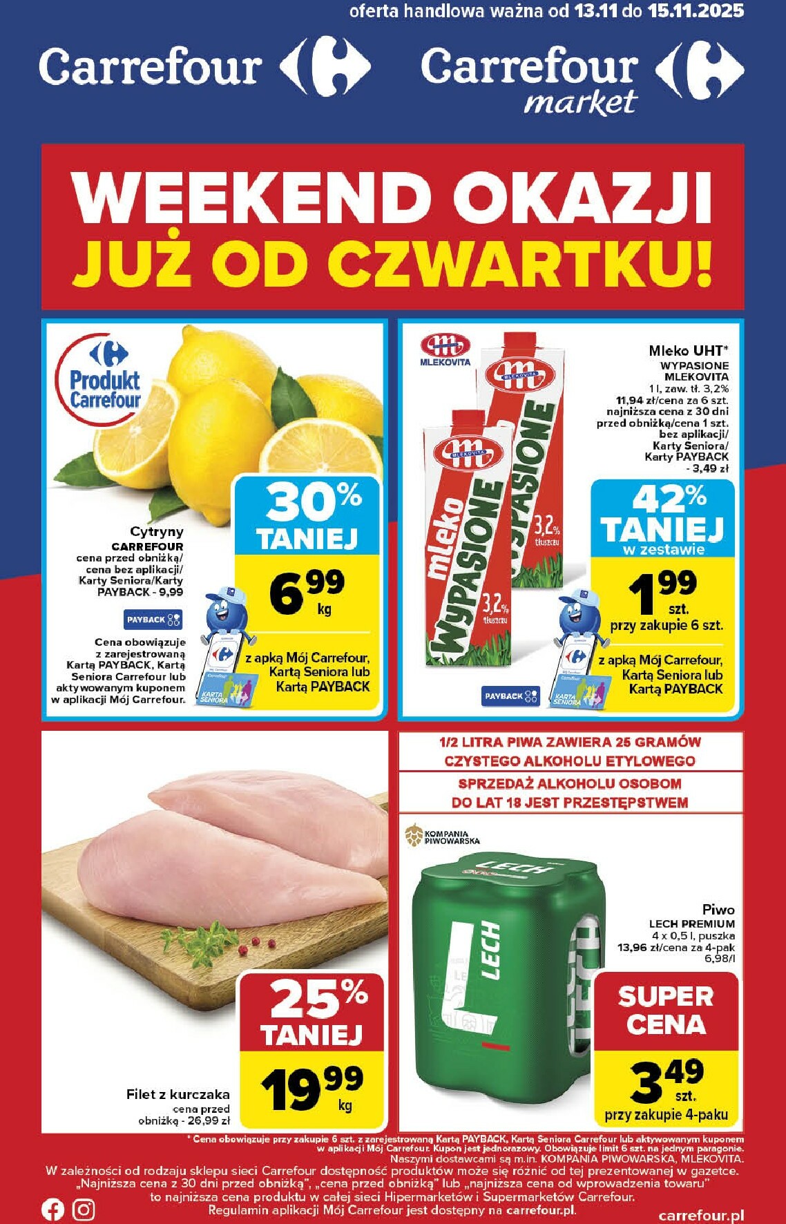 carrefour - Gazetka Carrefour - Weekend okazji już od czwartku - ważna od 13.11. do 15.11.