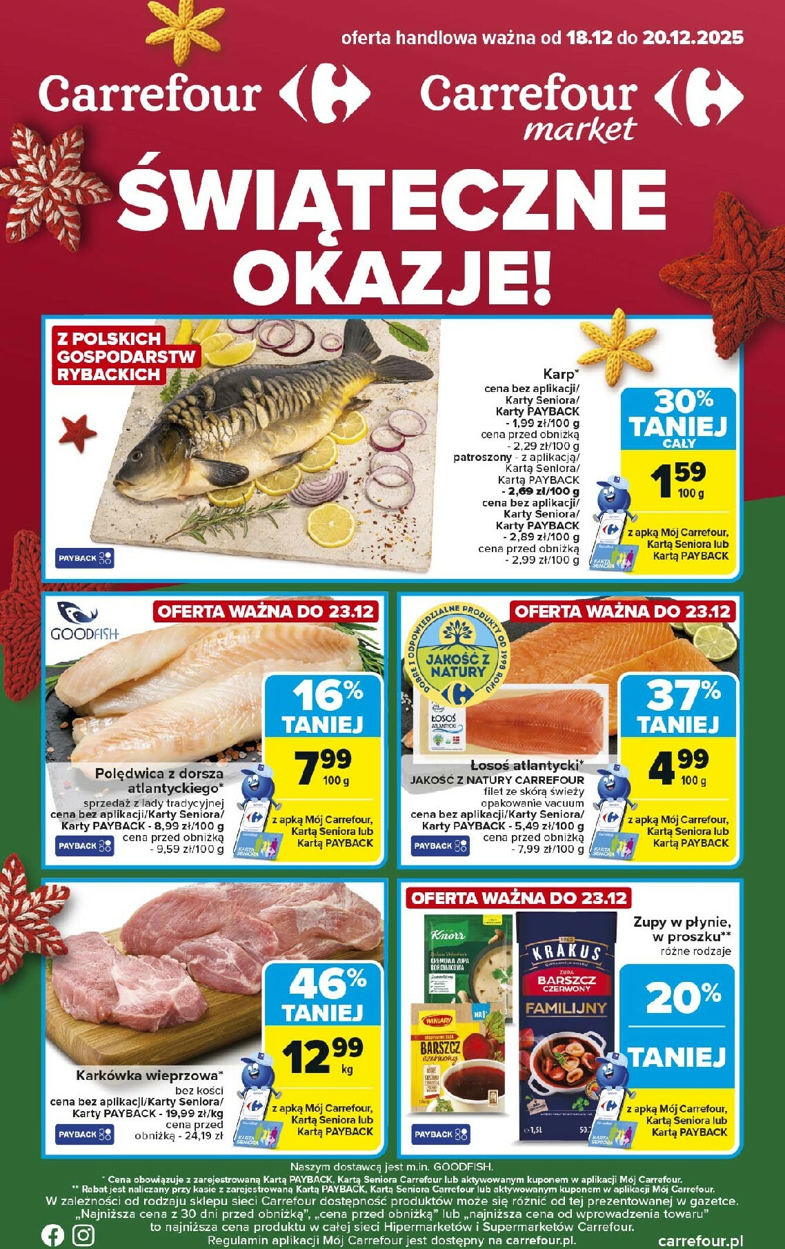 carrefour - Gazetka Carrefour - Świąteczne okazje od czwartku - ważna od 18.12. do 20.12.