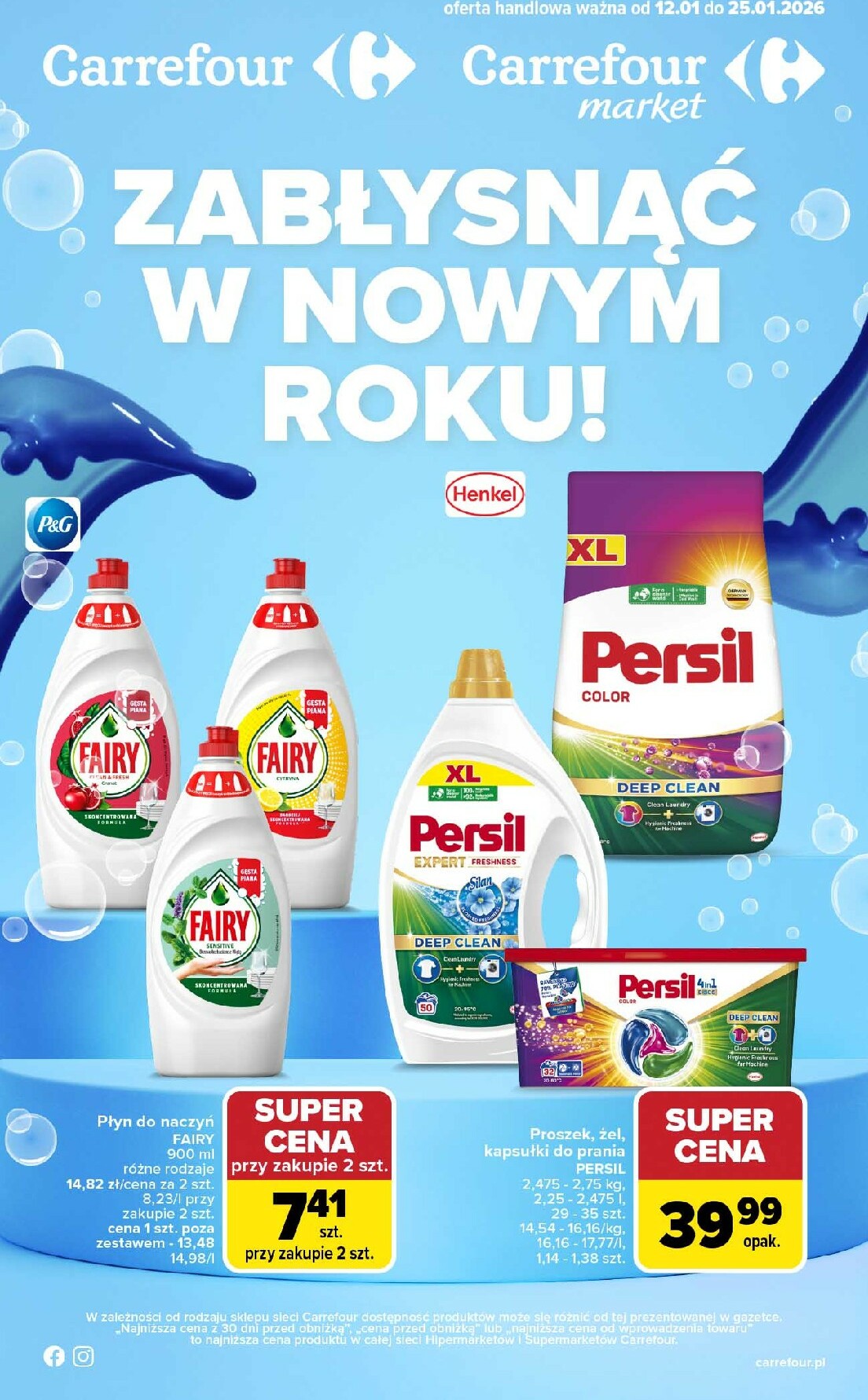 carrefour - Gazetka Carrefour - Zabłysnąć w Nowym Roku! - ważna od 12.01. do 25.01.