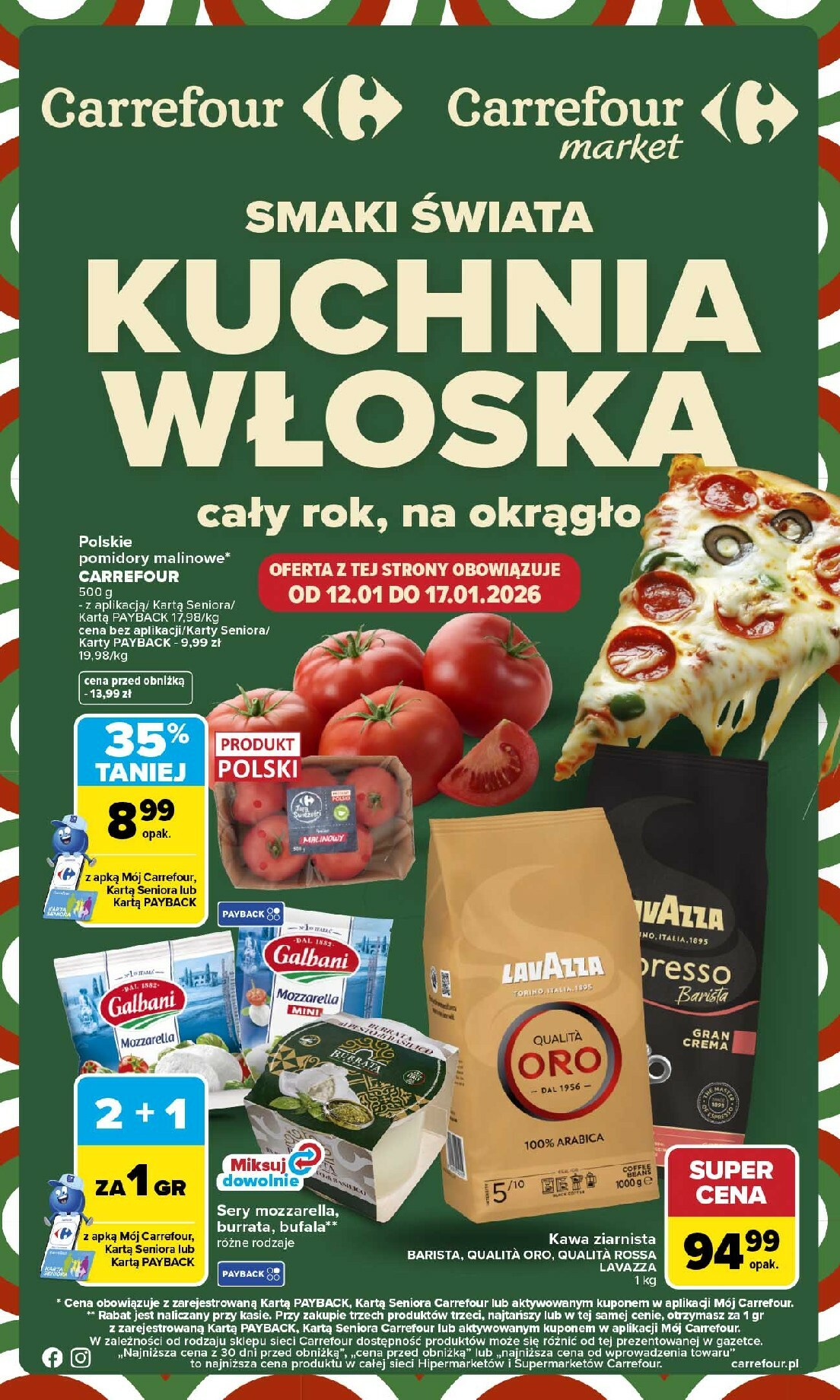 carrefour - Gazetka Carrefour - Kuchnia włoska - ważna od 12.01. do 25.01.