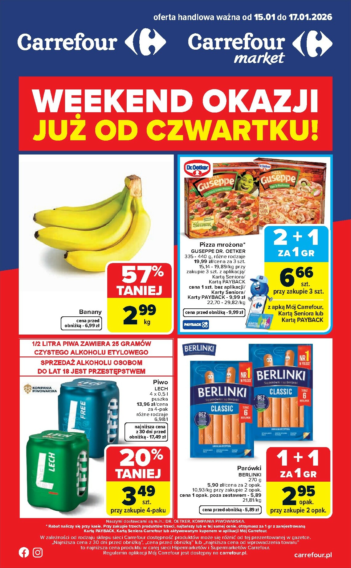 carrefour - Gazetka Carrefour - Weekend - ważna od 15.01. do 17.01. - page: 1
