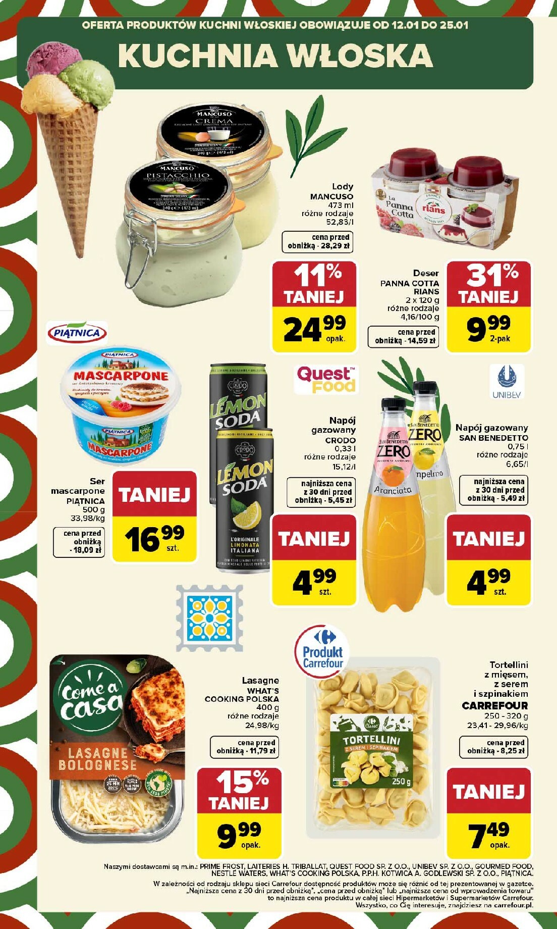 carrefour - Gazetka Carrefour - Kuchnia włoska - ważna od 19.01. do 25.01. - page: 12