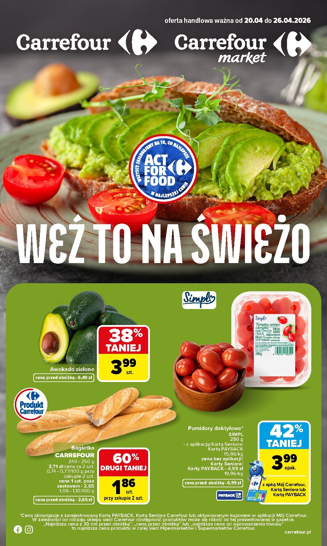 carrefour - Nowa gazetka Carrefour - Weź to na świeżo ważna od 20.04.2026 do 26.04.2026