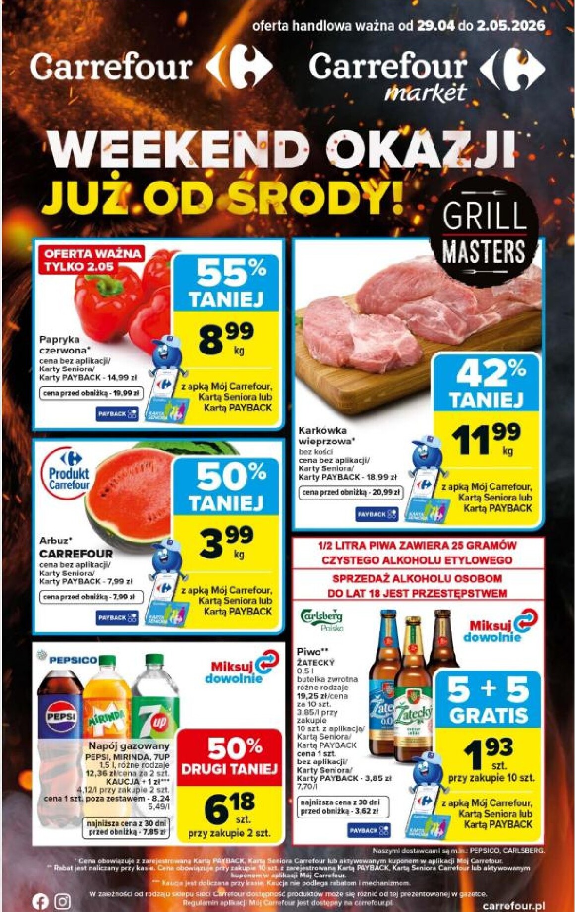carrefour - Aktualna gazetka Carrefour - Weekend promek już od srody ważna od 29.04.2026 do 02.05.2026 - page: 1